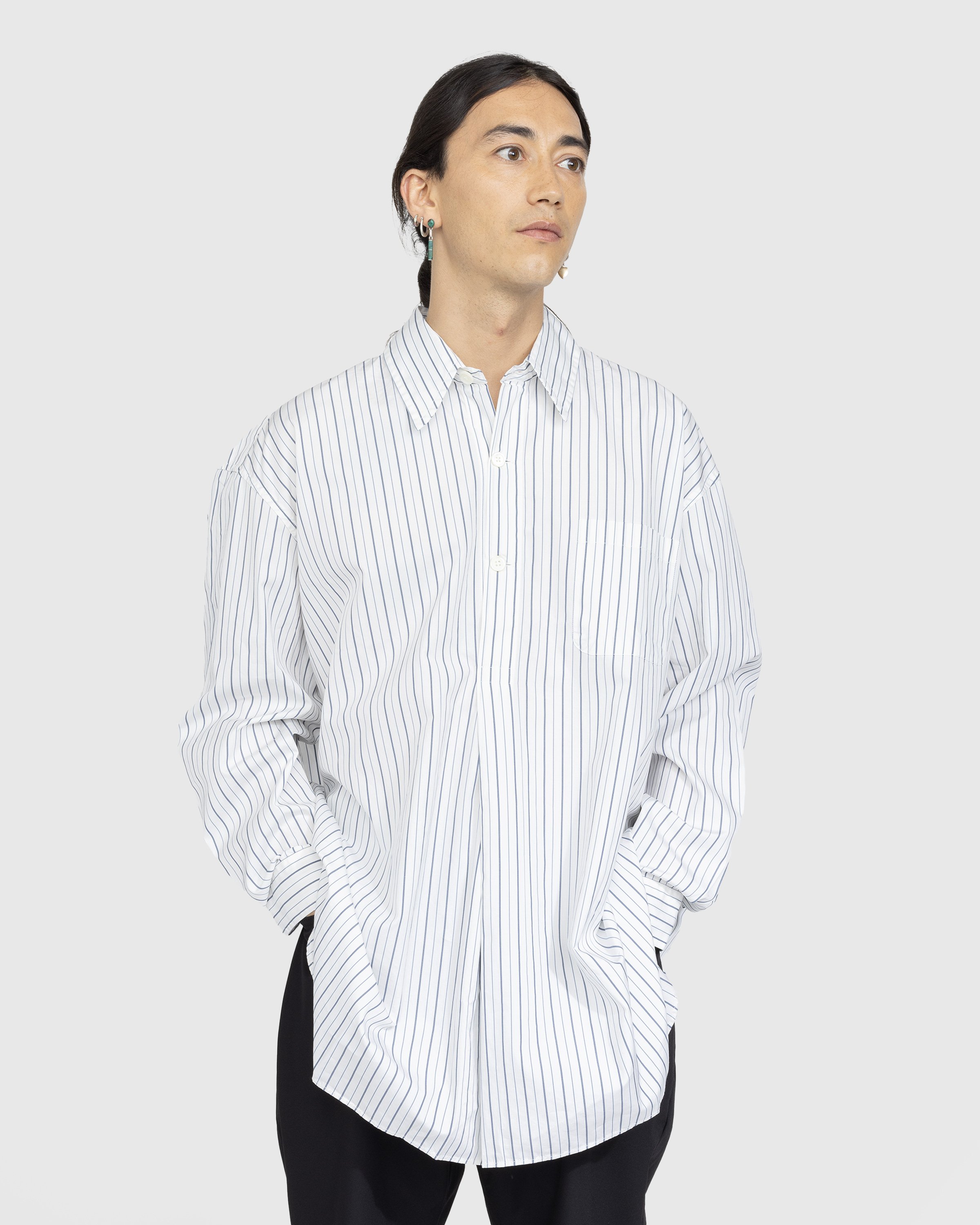 Our Legacy - Popover Shirt Olympic White Stripe - Clothing - White - Image 2
