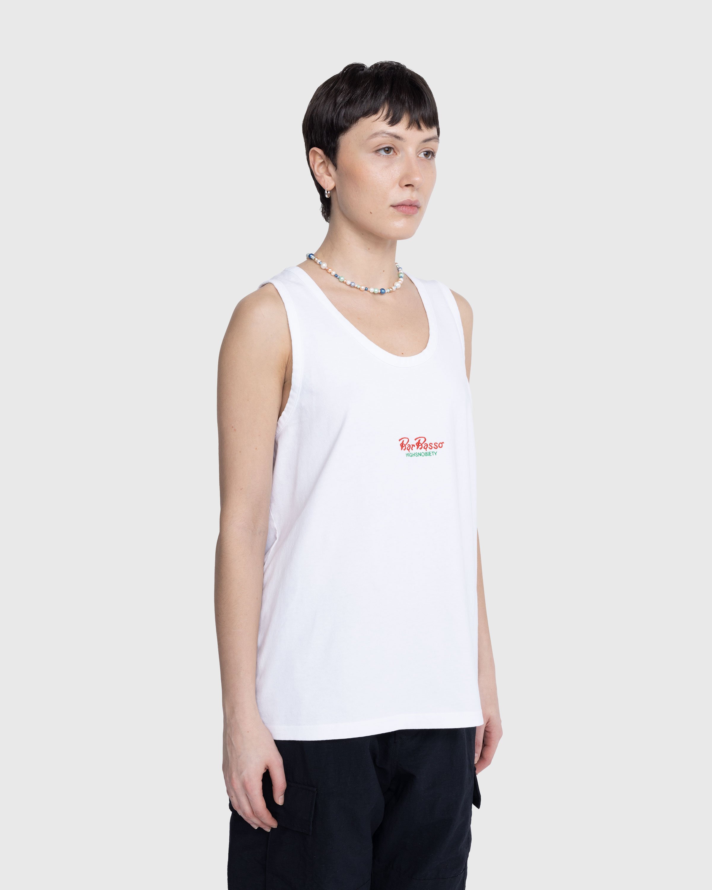 Highsnobiety x Bar Basso - Logo Tank Top White - Clothing - White - Image 3
