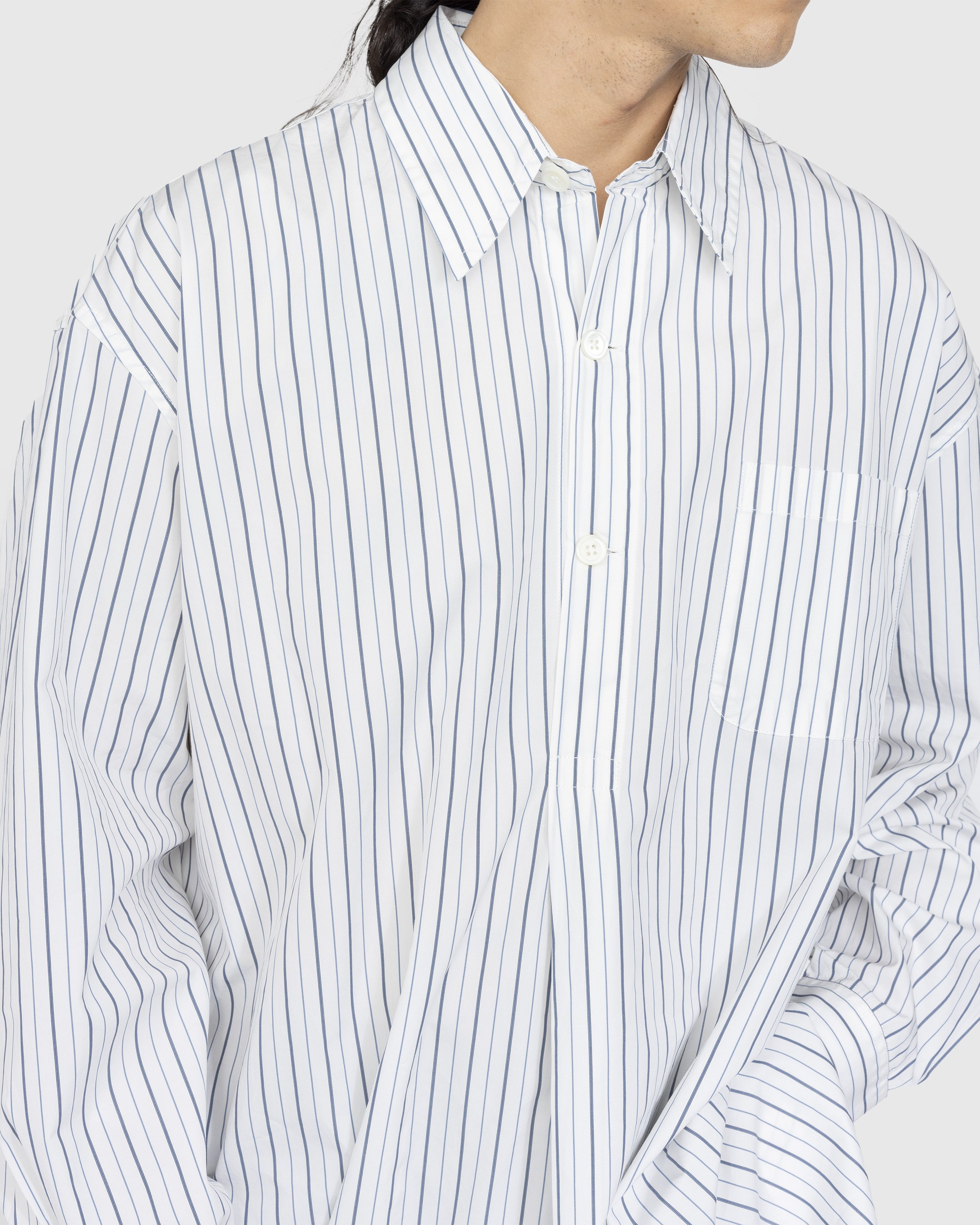 Our Legacy - Popover Shirt Olympic White Stripe - Clothing - White - Image 4