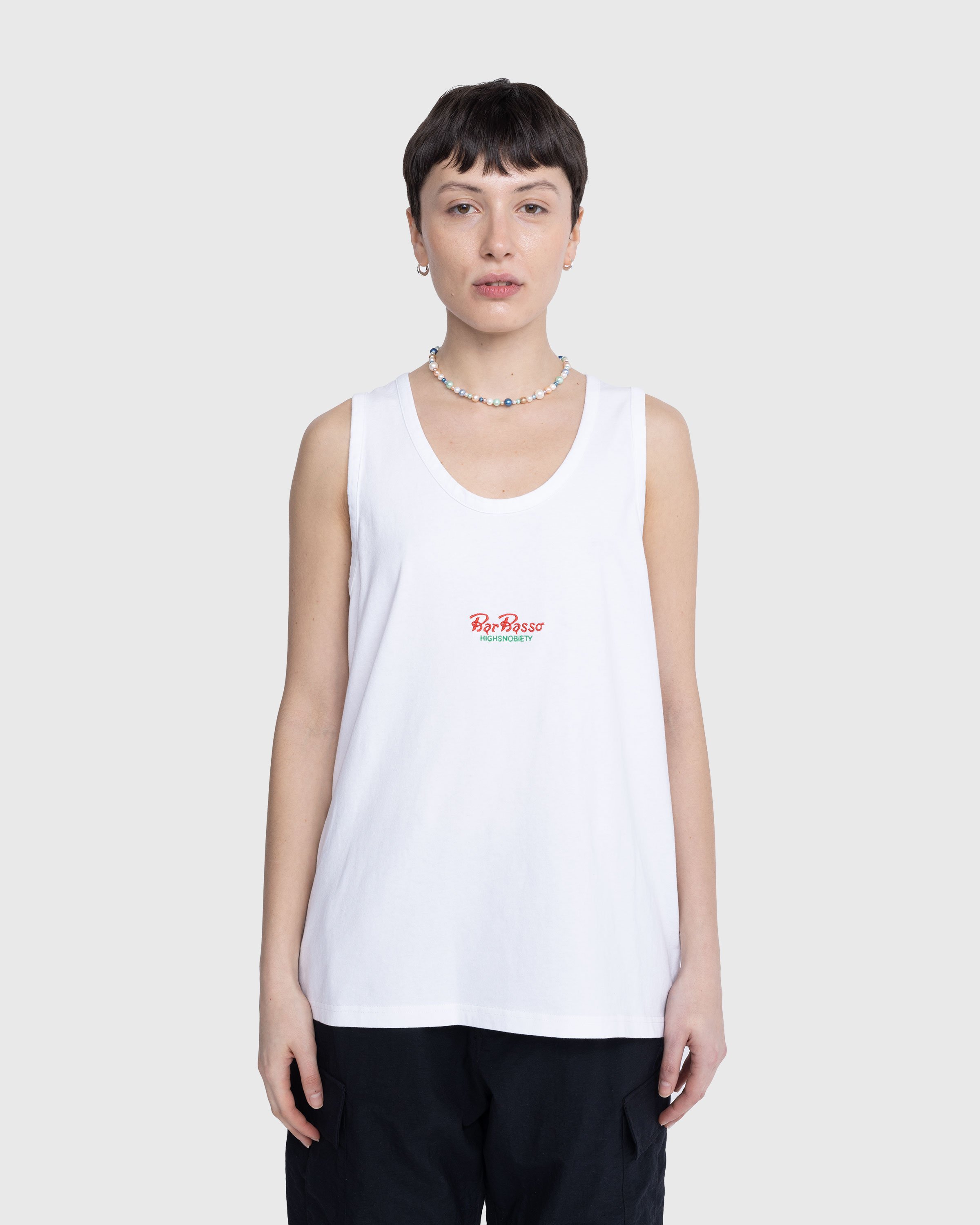 Highsnobiety x Bar Basso - Logo Tank Top White - Clothing - White - Image 6