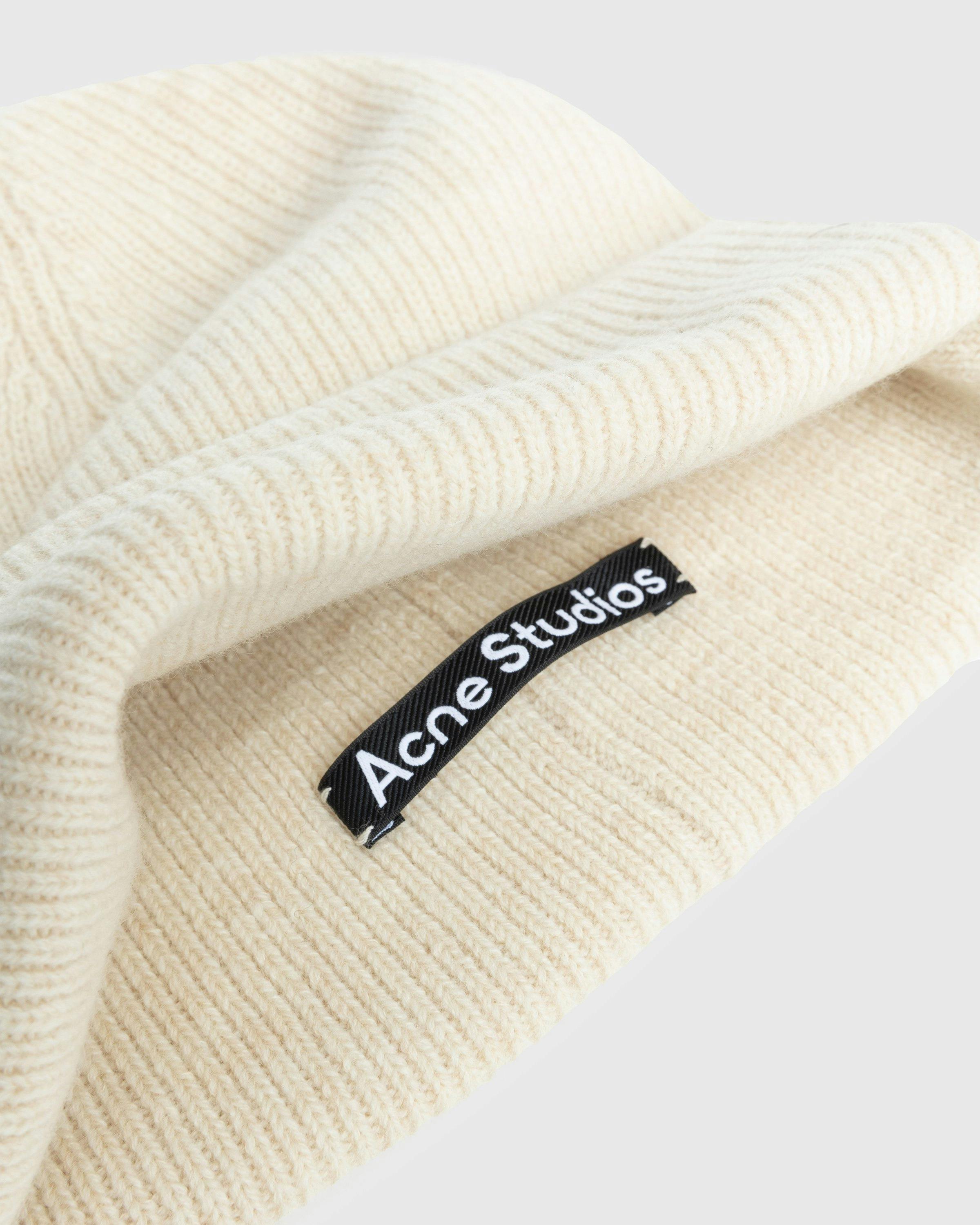 Acne Studios - Rib Knit Beanie Oatmeal Melange - Accessories - Beige - Image 3