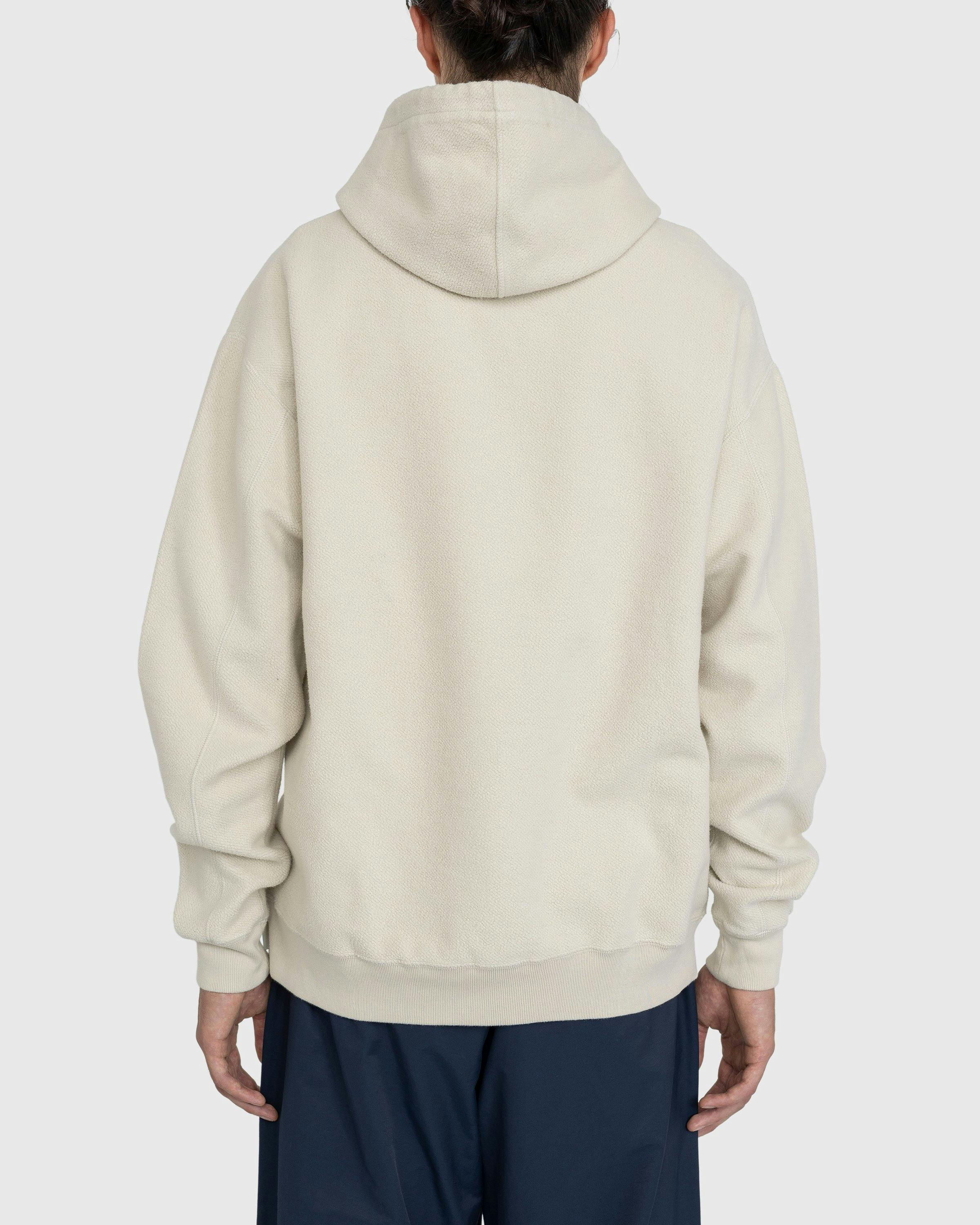 Highsnobiety - Script Logo Reverse Fleece Hoodie Beige - Clothing - Beige - Image 2