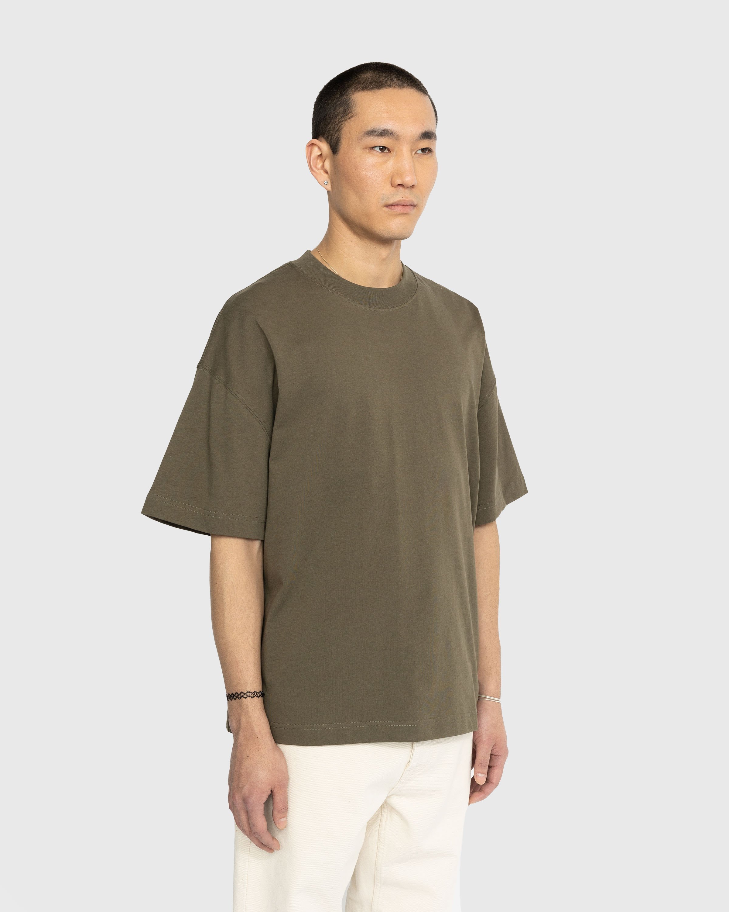 Carhartt WIP - Link Script T-Shirt Green - Clothing - Brown - Image 4