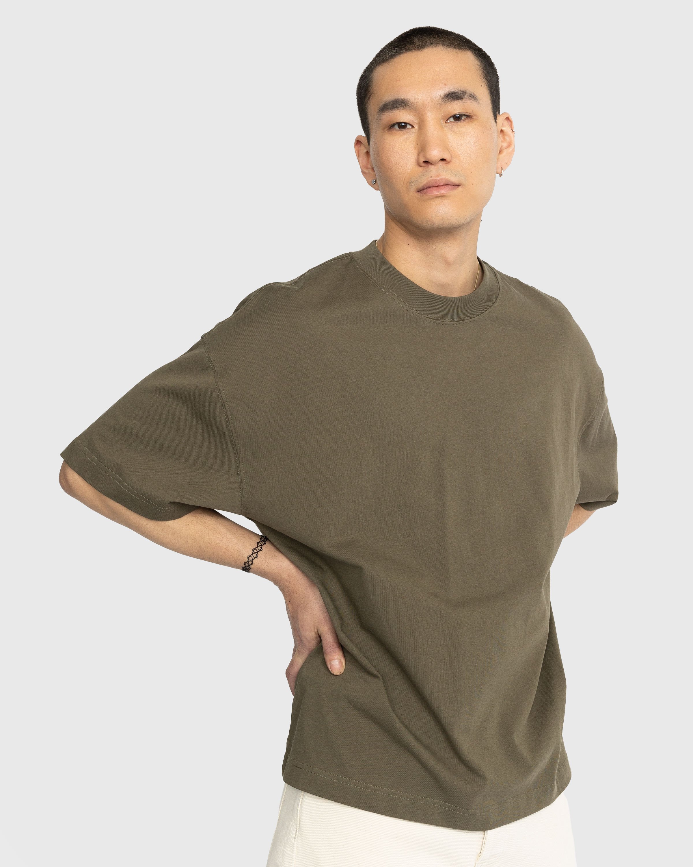 Carhartt WIP - Link Script T-Shirt Green - Clothing - Brown - Image 5
