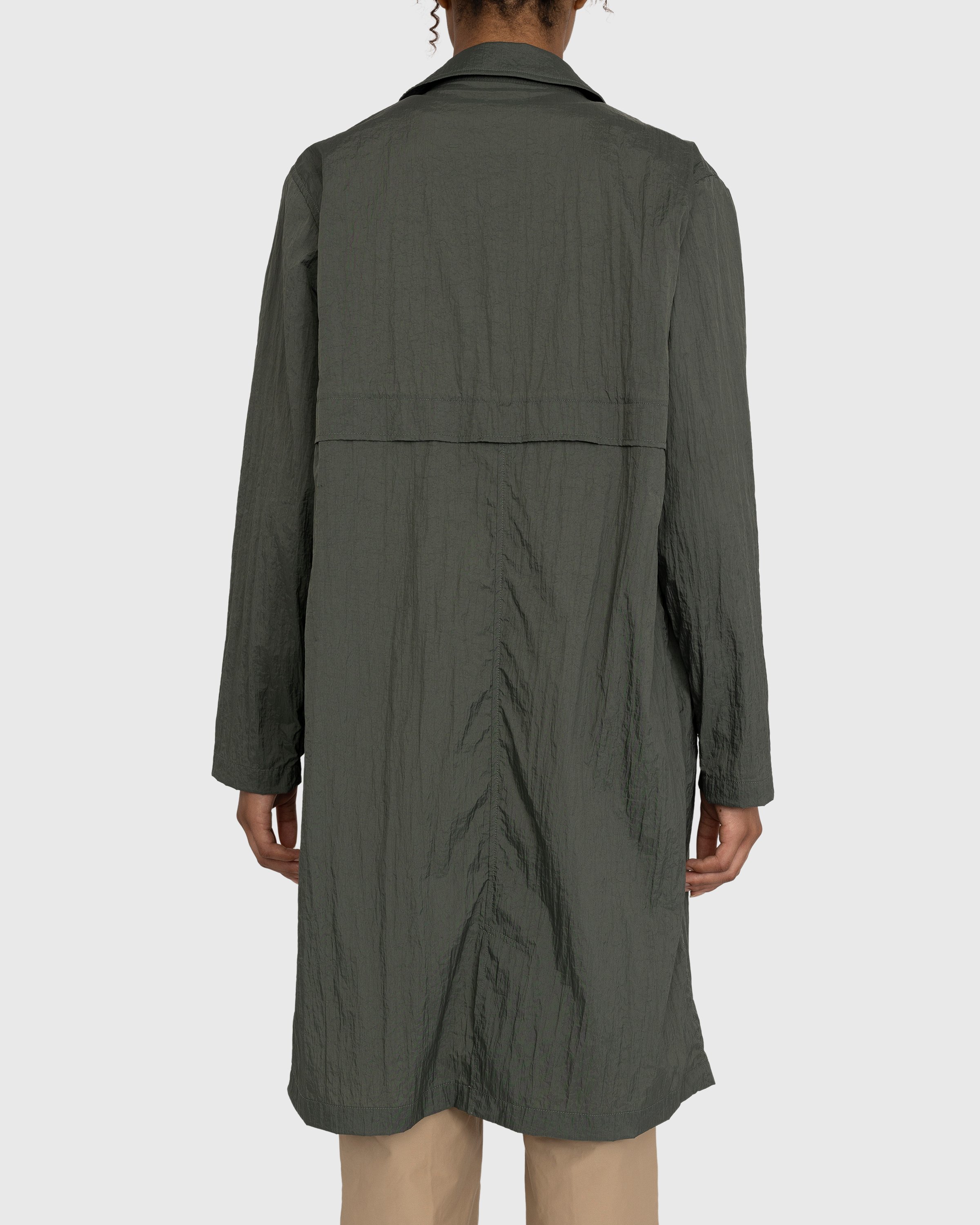 Highsnobiety - Crinkle Nylon Mac Khaki - Clothing - Green - Image 4