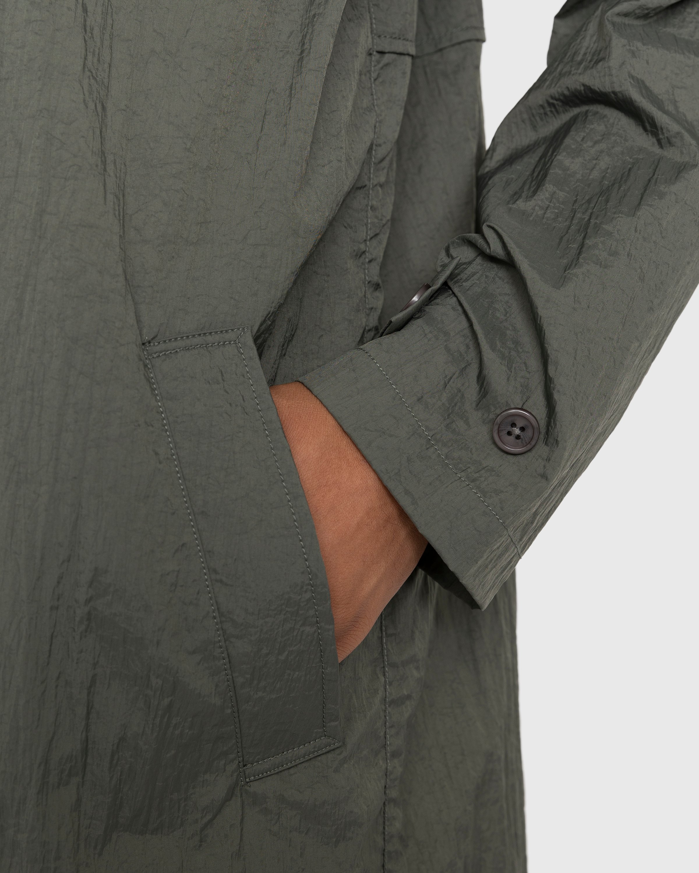 Highsnobiety - Crinkle Nylon Mac Khaki - Clothing - Green - Image 6
