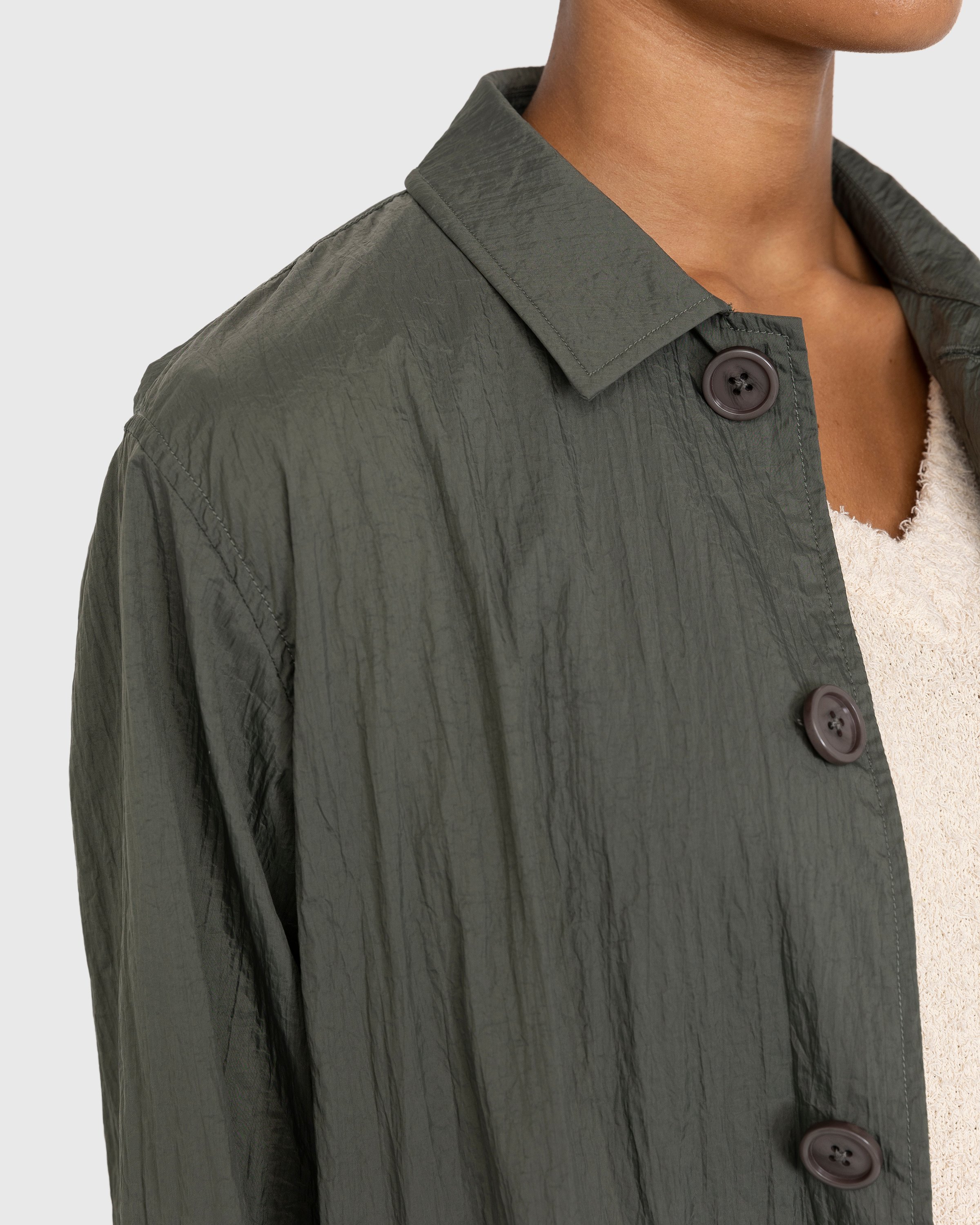 Highsnobiety - Crinkle Nylon Mac Khaki - Clothing - Green - Image 7