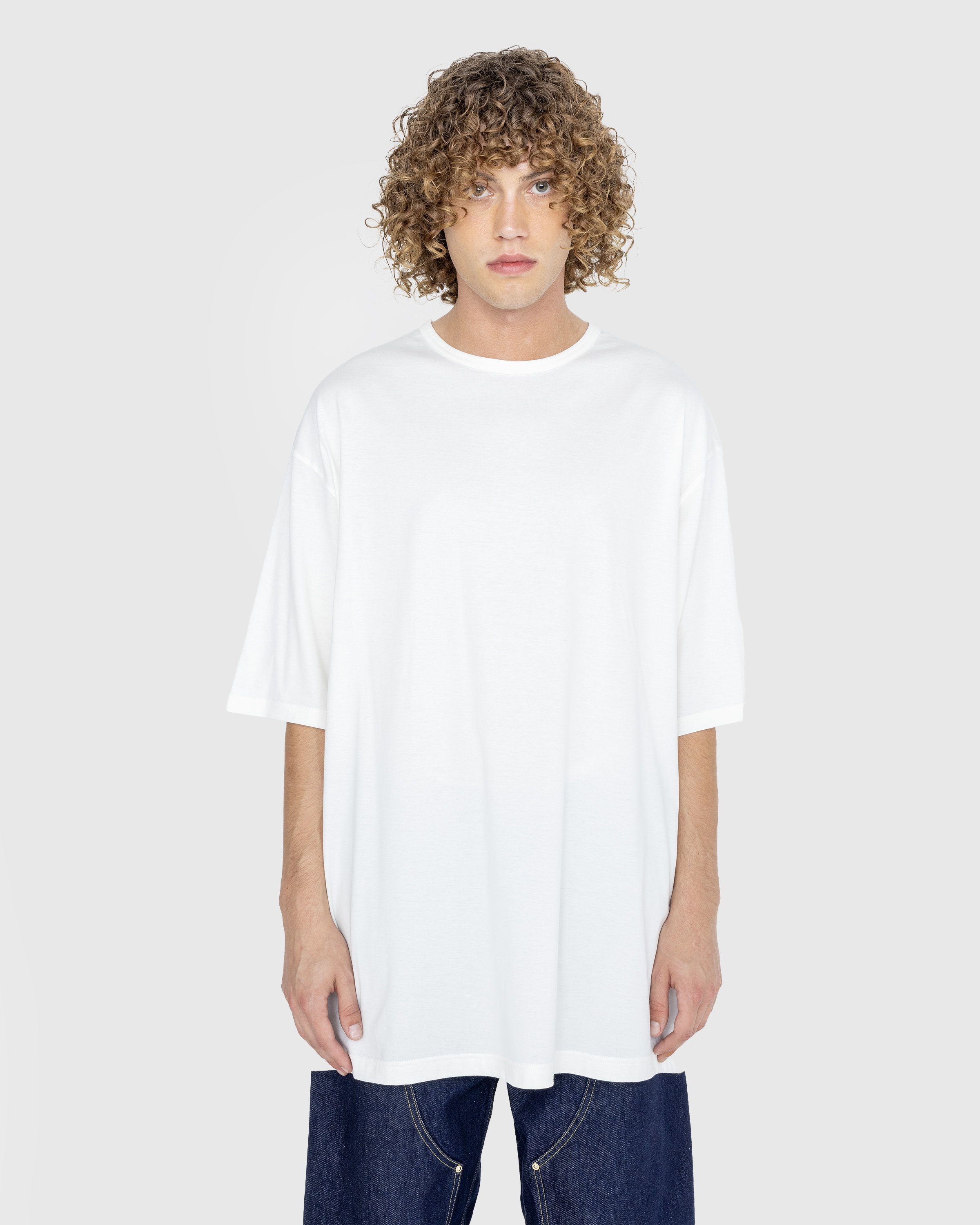Y-3 - Boxy Cotton T-Shirt Off White - Clothing - White - Image 2