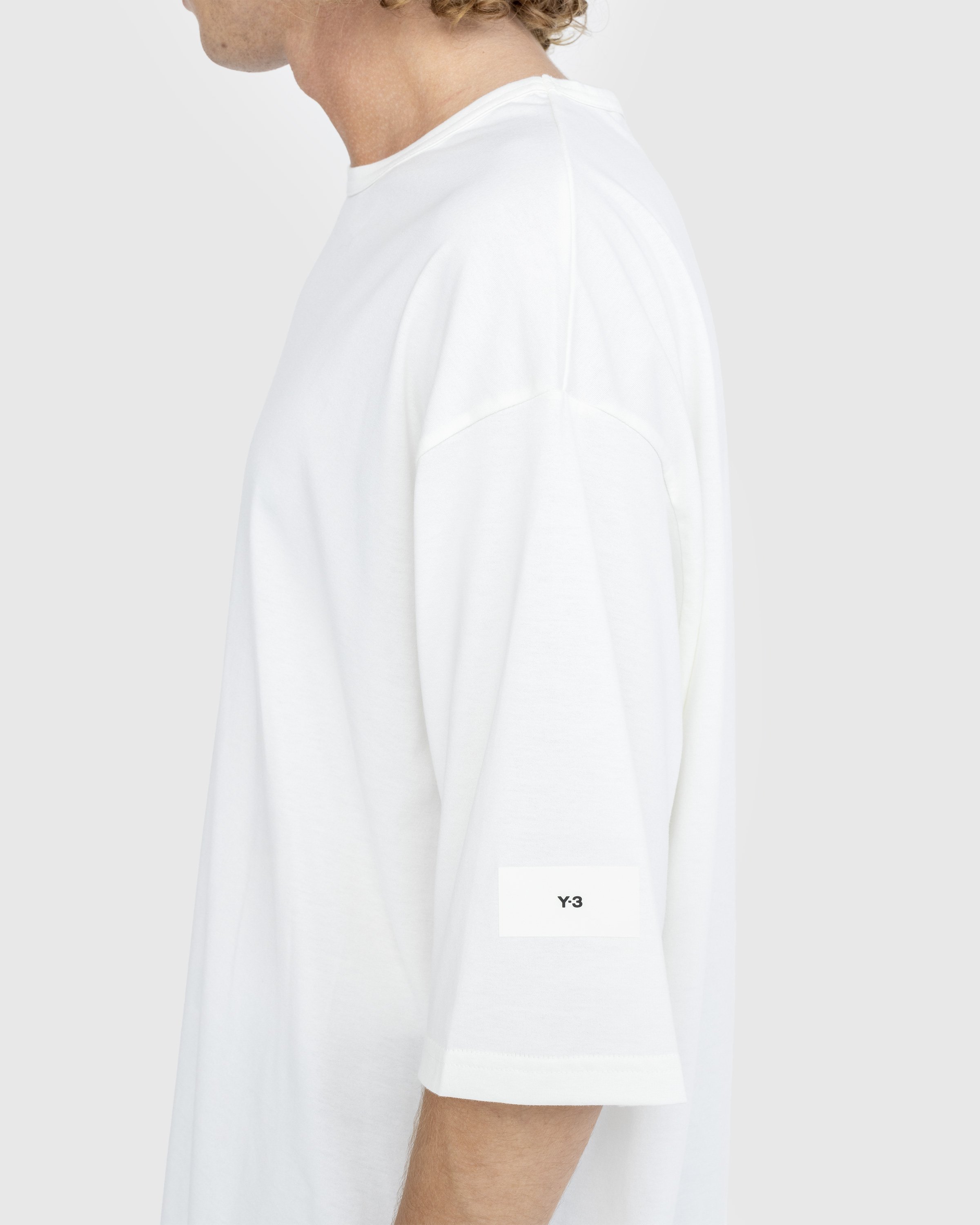 Y-3 - Boxy Cotton T-Shirt Off White - Clothing - White - Image 4
