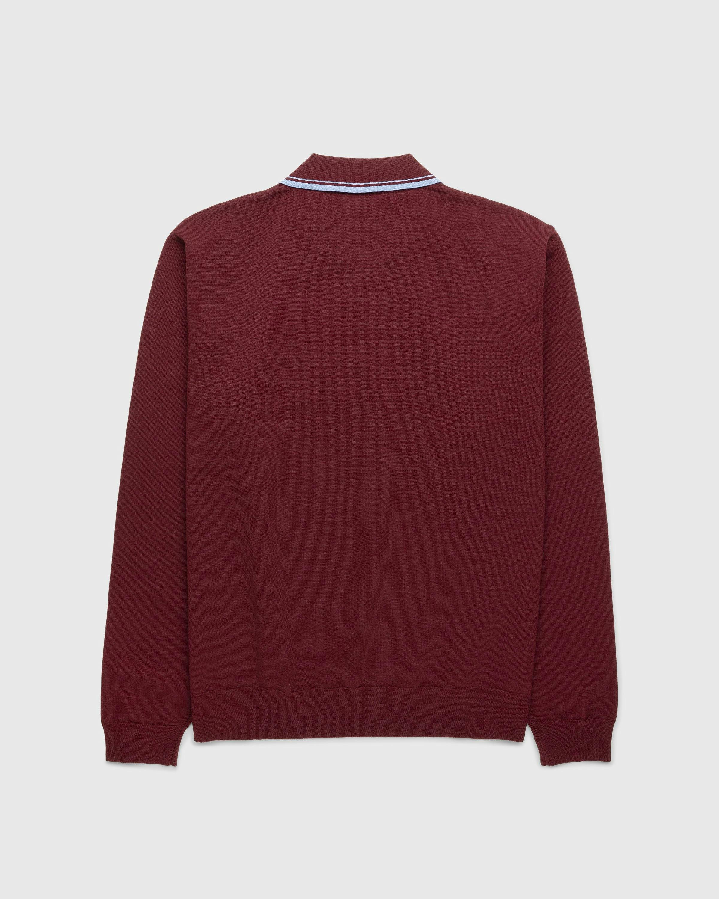 Highsnobiety HS05 - Long Sleeves Knit Polo Bordeaux - Clothing - Red - Image 2