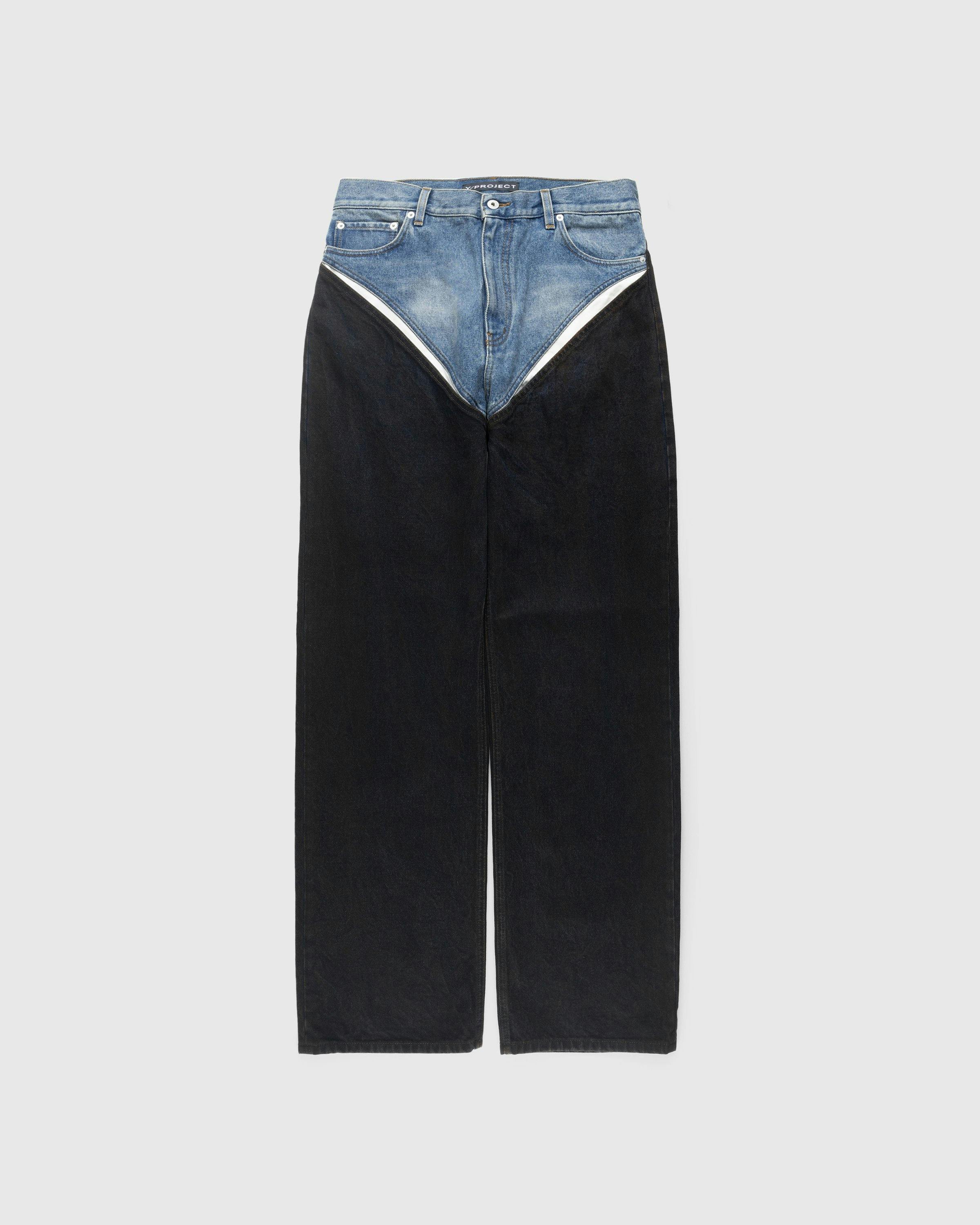 Y/Project - Cut-Out Jeans Rinsed Black/Rust - Clothing - Black - Image 1