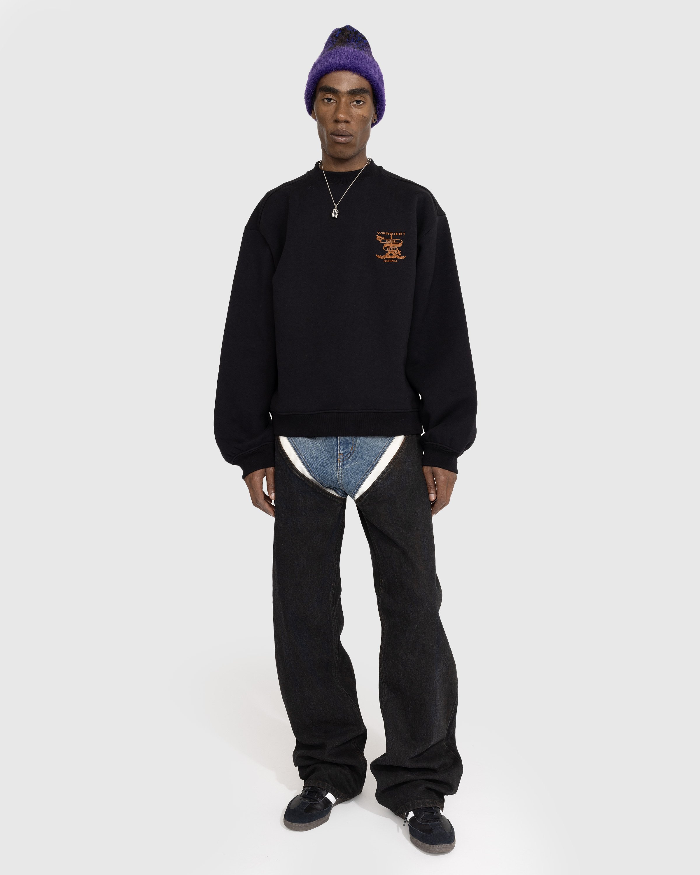 Y/Project - Paris' Best Embroidered Sweatshirt Black - Clothing - Black - Image 3