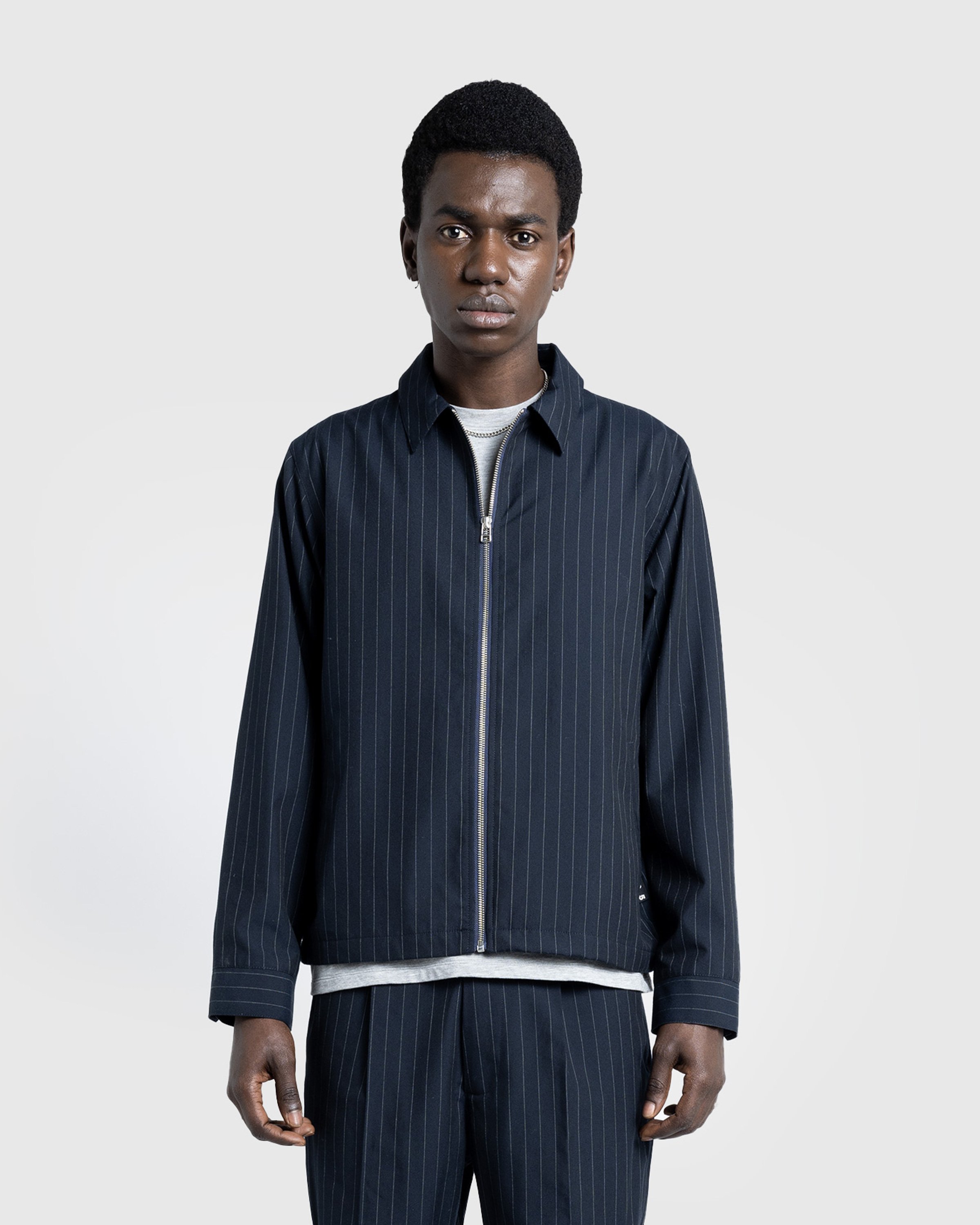 Highsnobiety HS05 - Tropical Suiting Jacket Stripes Navy - Clothing - Stripes Navy - Image 3