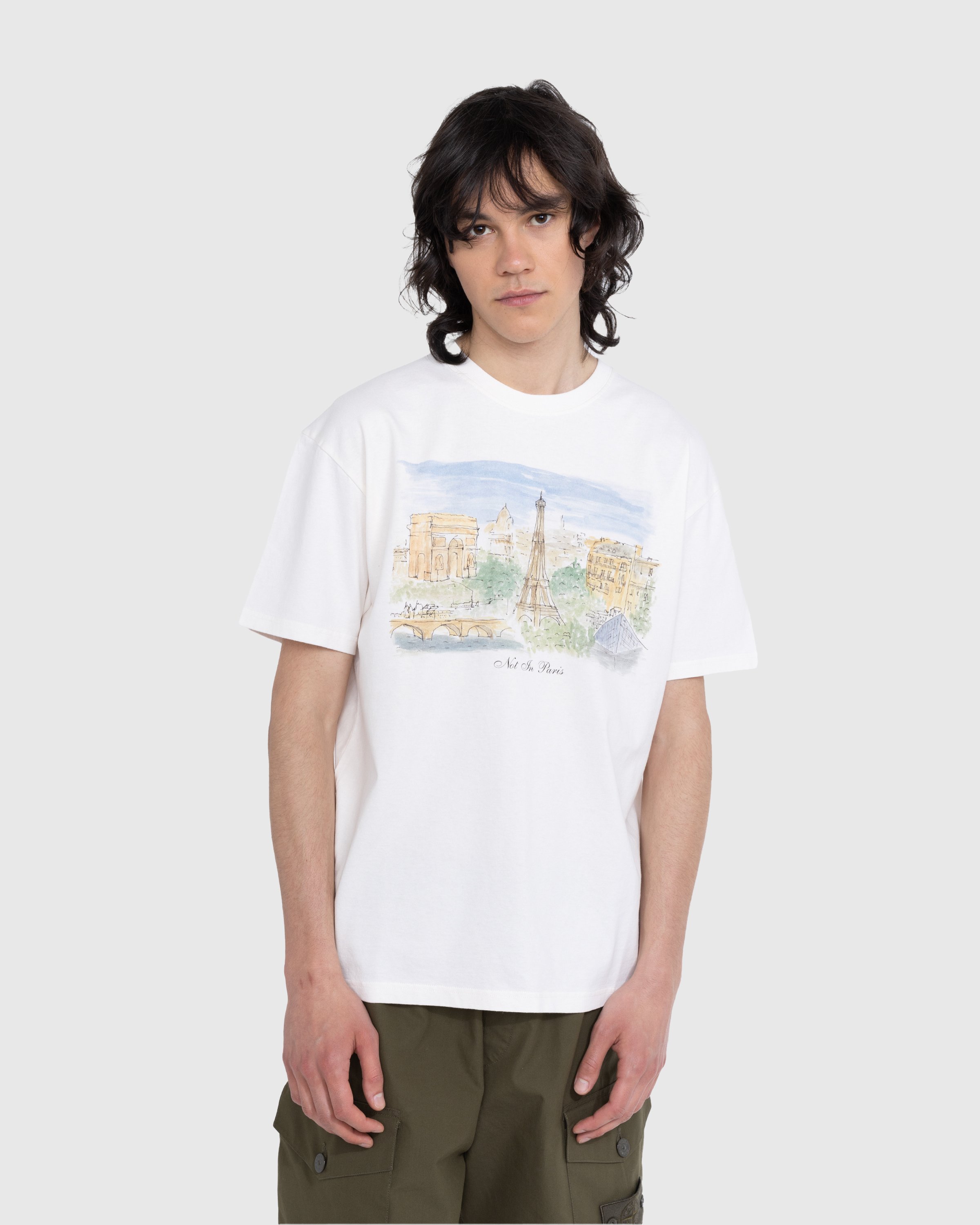 Highsnobiety - Not in Paris 5 T-Shirt Off-White - Clothing - Beige - Image 2