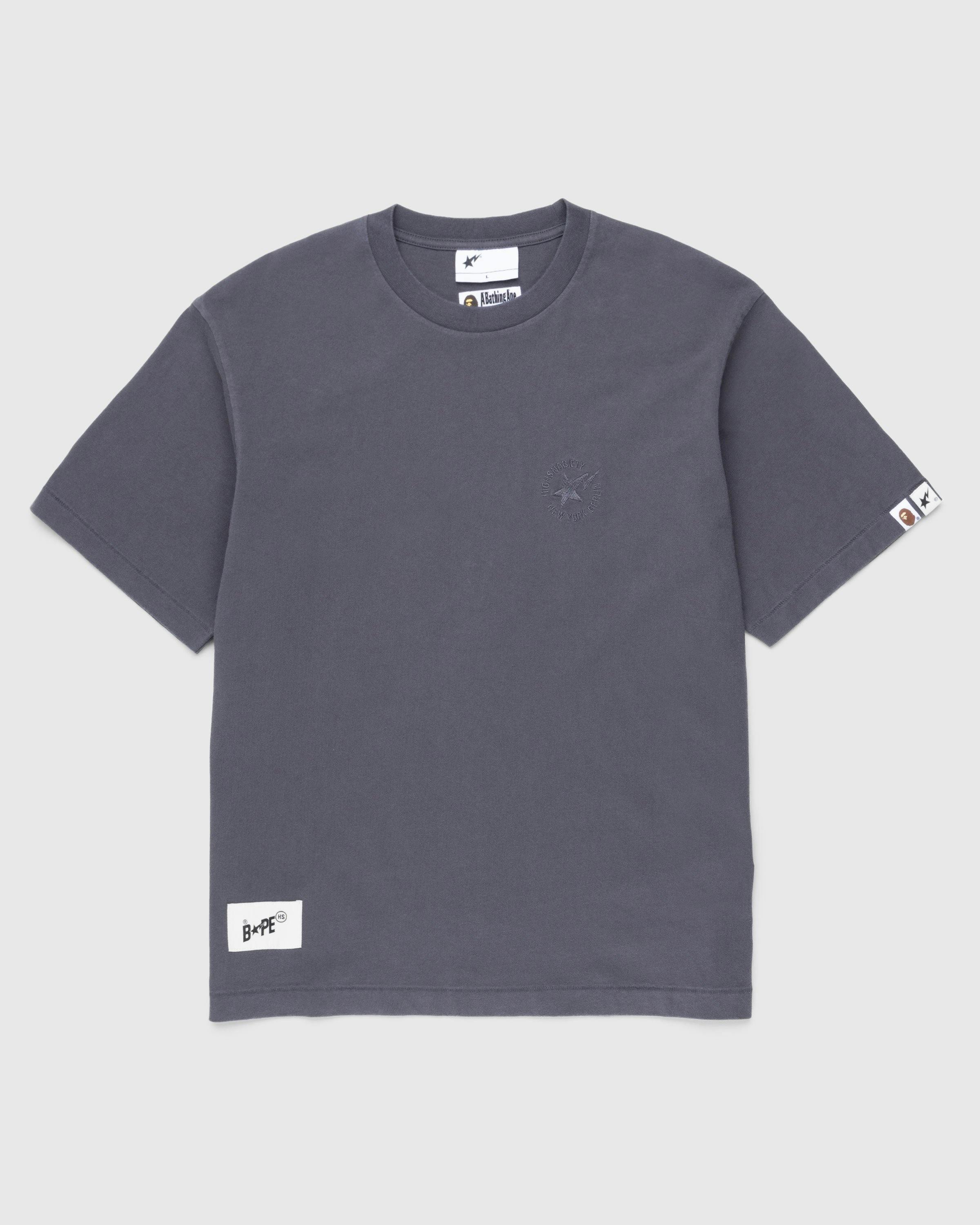 BAPE x Highsnobiety - Heavy Washed T-Shirt Charcoal - Clothing - Grey - Image 1