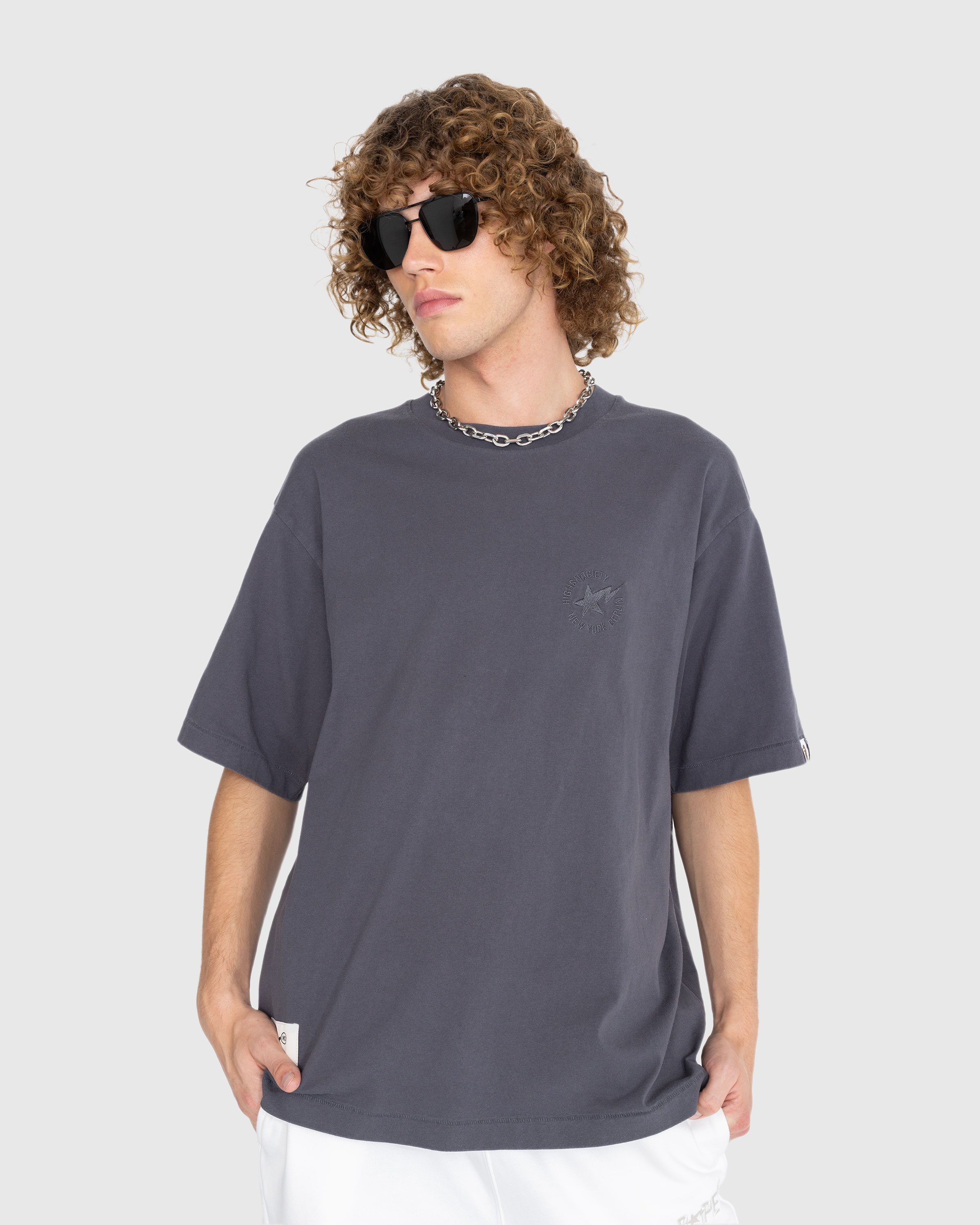 BAPE x Highsnobiety - Heavy Washed T-Shirt Charcoal - Clothing - Grey - Image 2