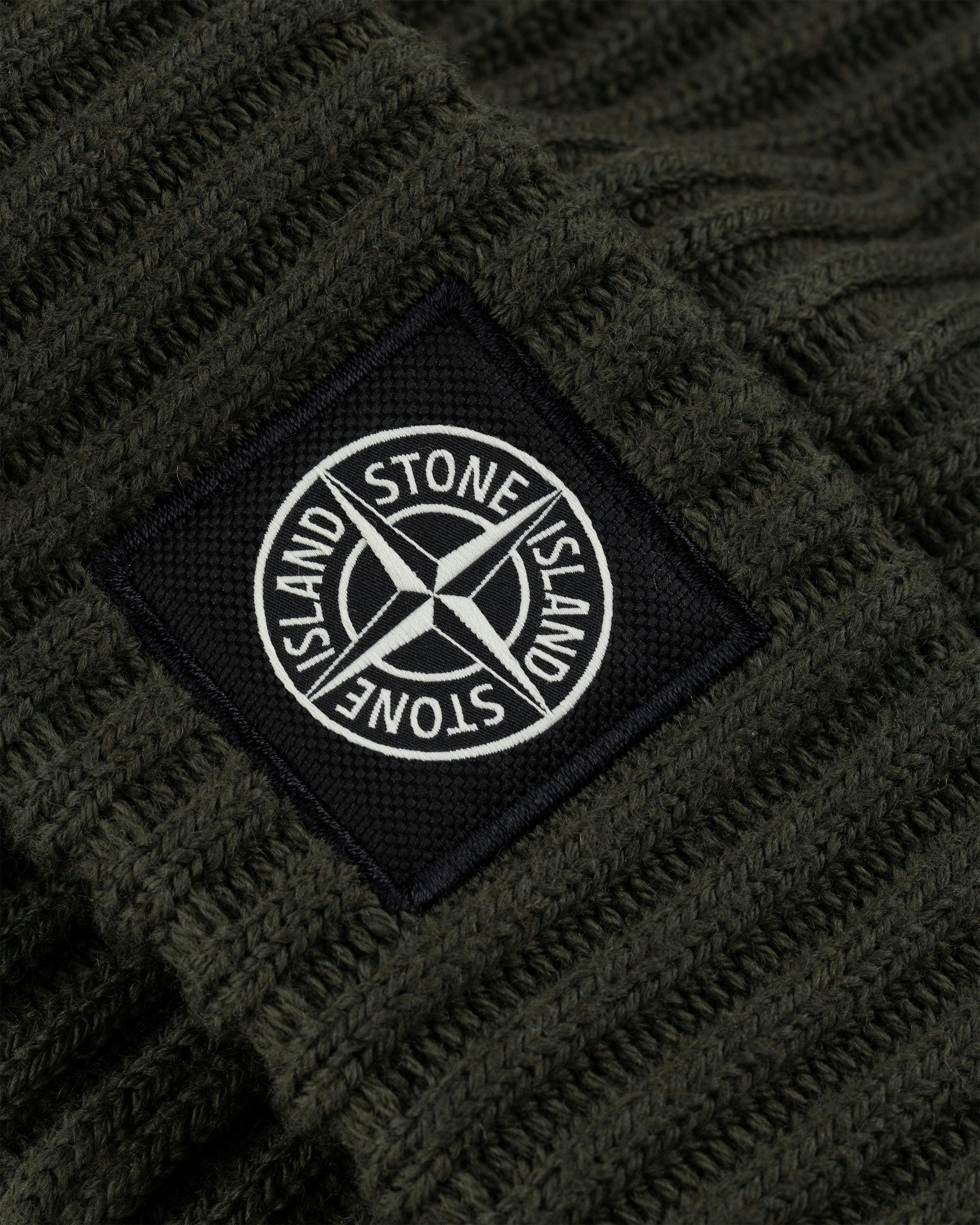 Stone Island - Ribbed Wool Beanie Olive - Accessories - Green - Image 4