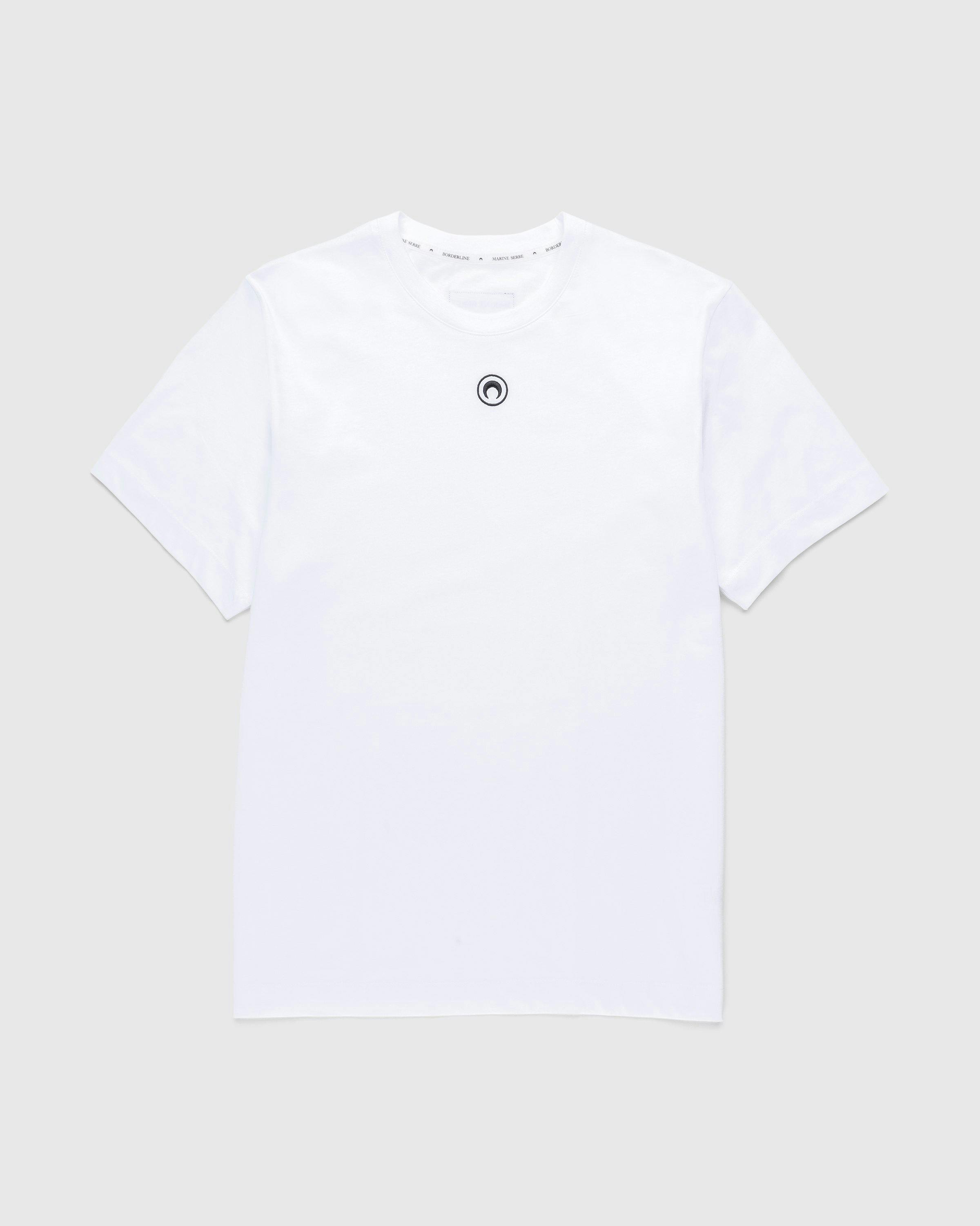 Marine Serre - Organic Cotton T-Shirt White - Clothing - White - Image 1