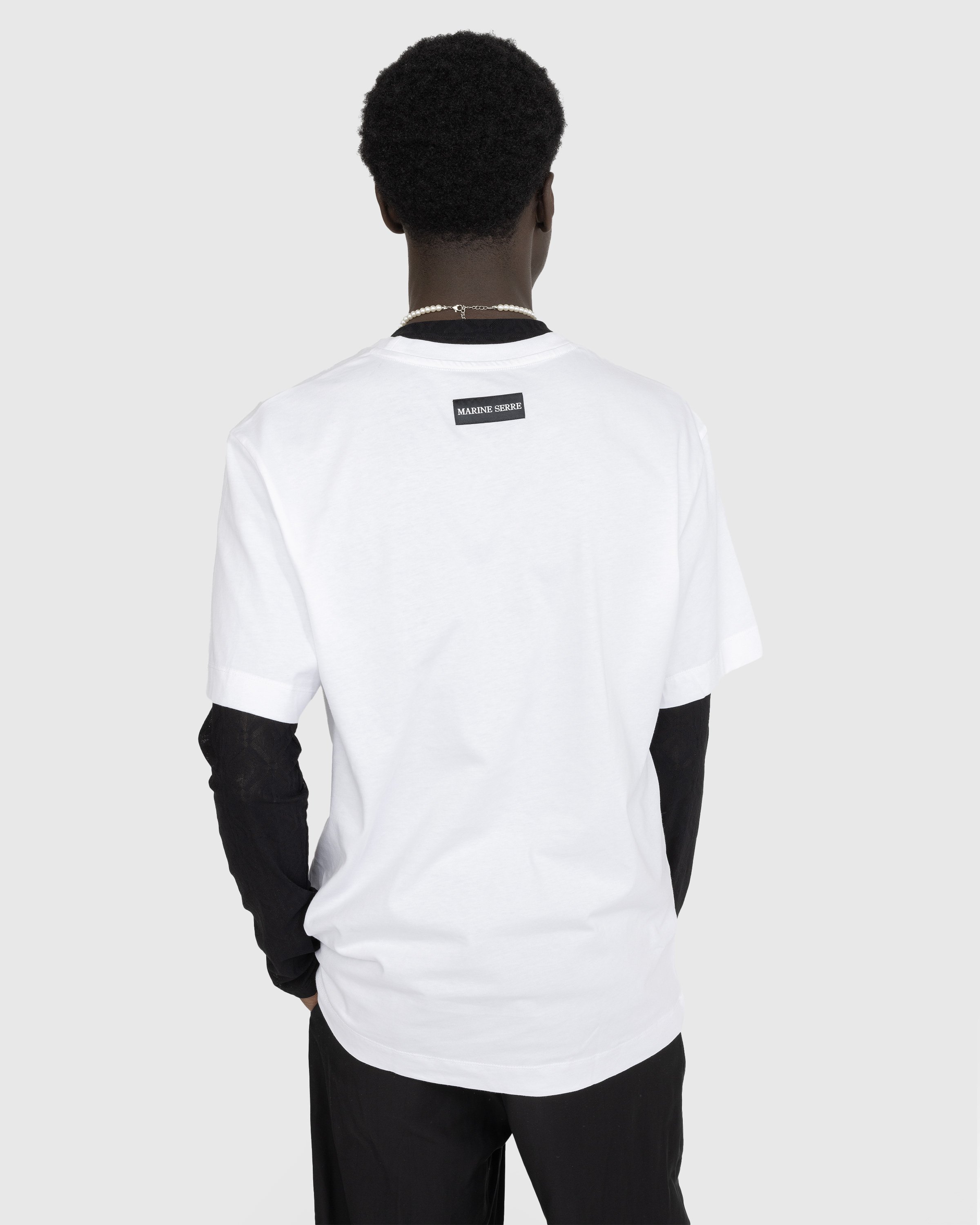 Marine Serre - Organic Cotton T-Shirt White - Clothing - White - Image 3