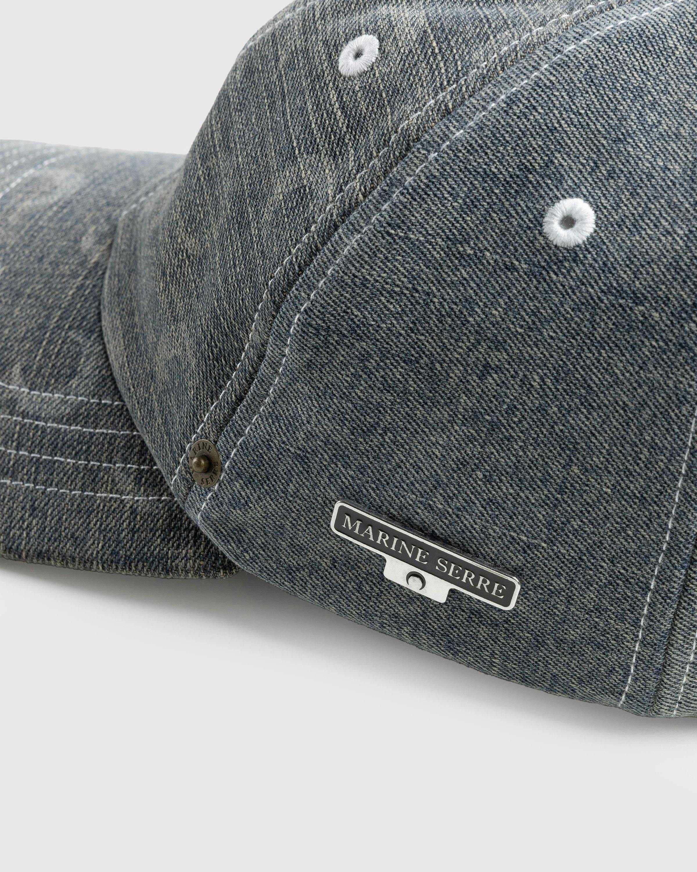 Marine Serre - Regenerated Denim Baseball Cap Grey - Accessories - undefined - Image 4