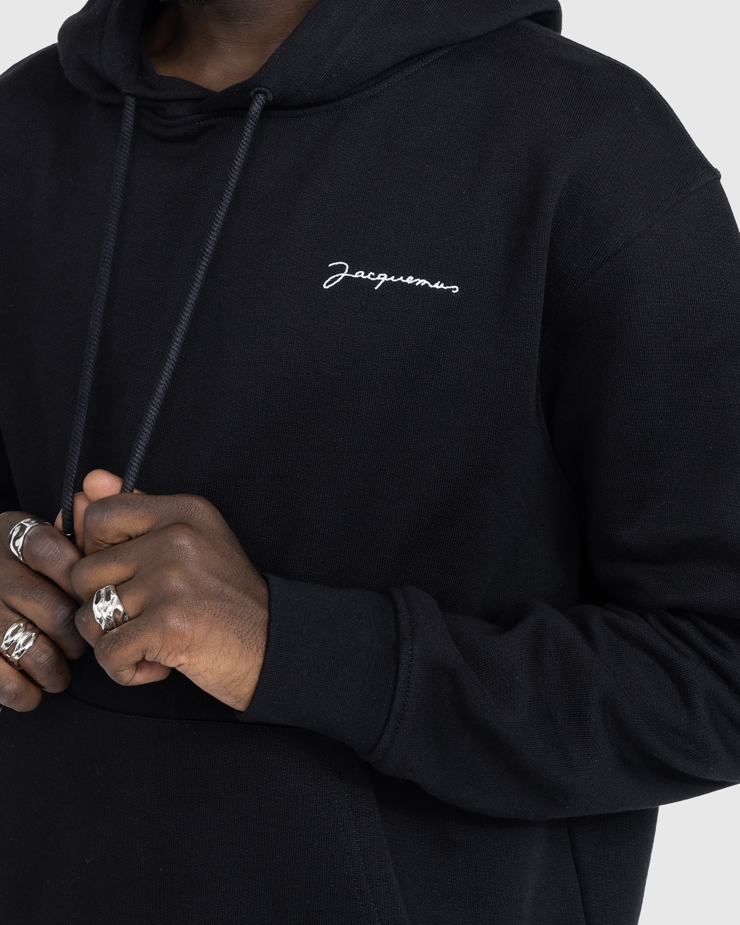 JACQUEMUS - Le Sweatshirt Brode Black - Clothing - BLACK - Image 4
