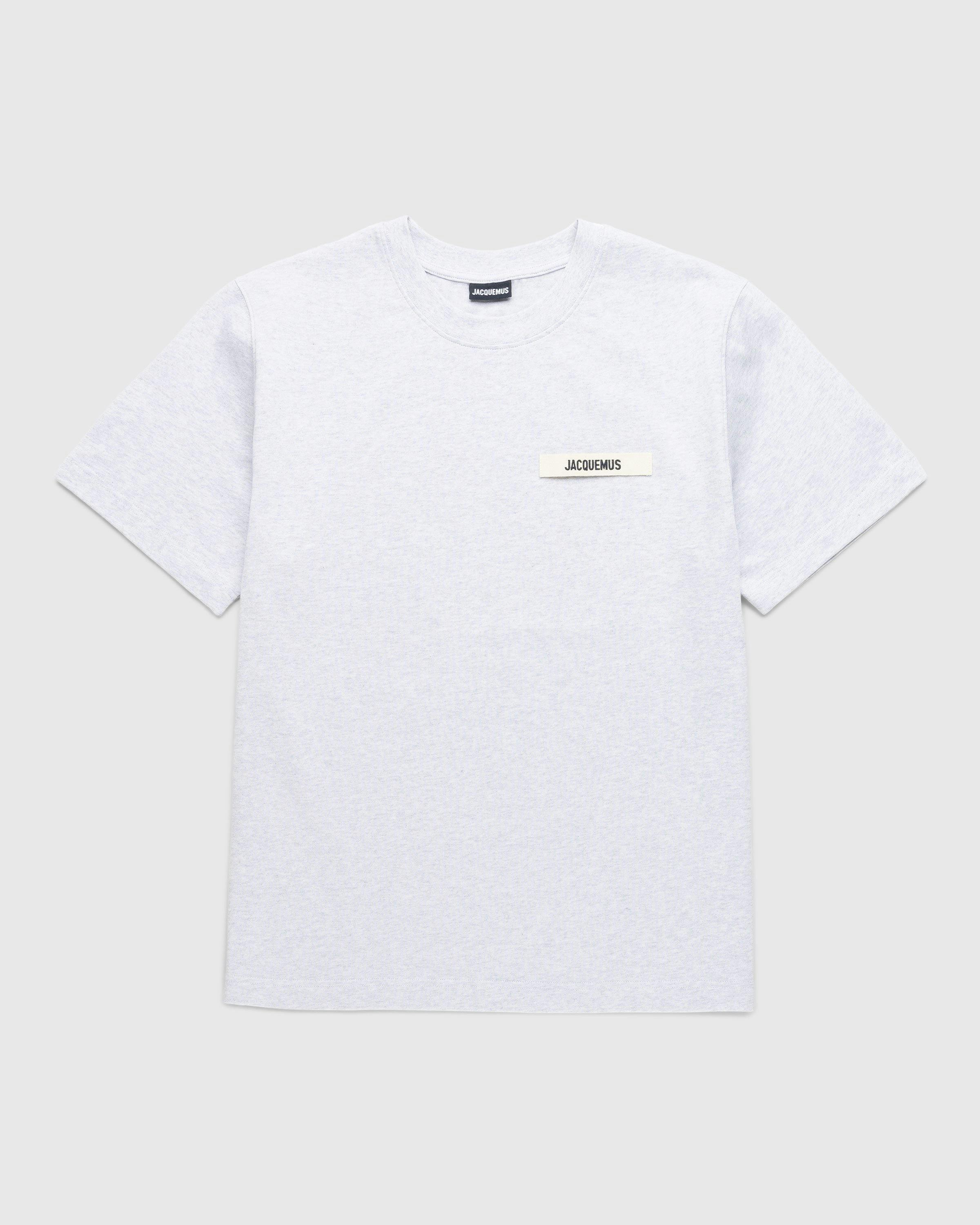 JACQUEMUS - Le T-Shirt Gros Grain Gray - Clothing - Grey - Image 1