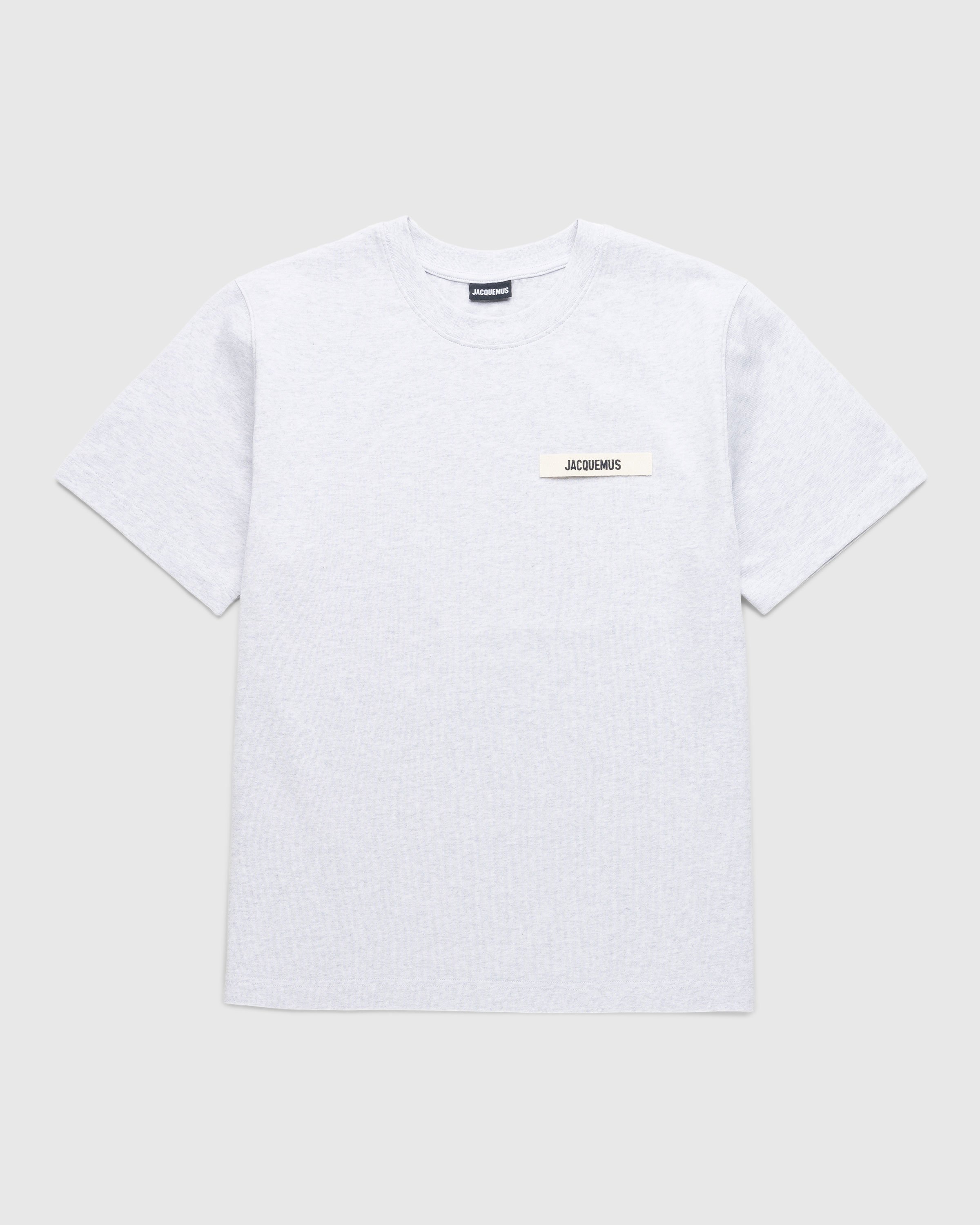 JACQUEMUS - Le T-Shirt Gros Grain Gray - Clothing - Grey - Image 1