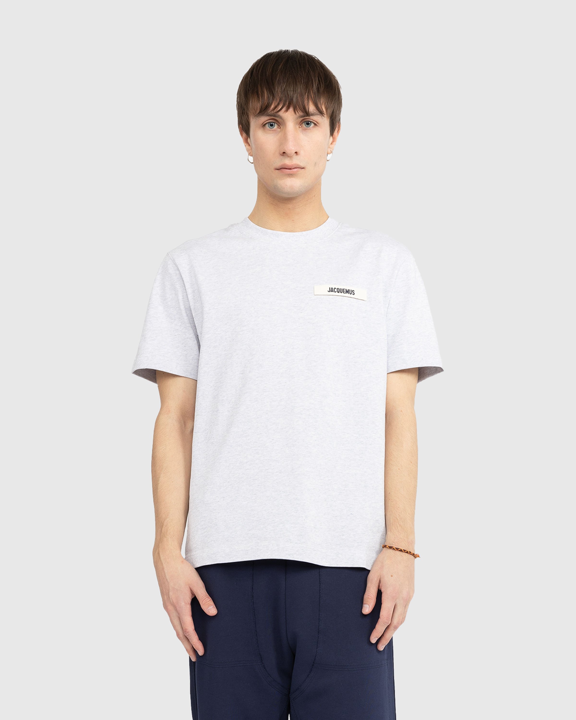 JACQUEMUS - Le T-Shirt Gros Grain Gray - Clothing - Grey - Image 2