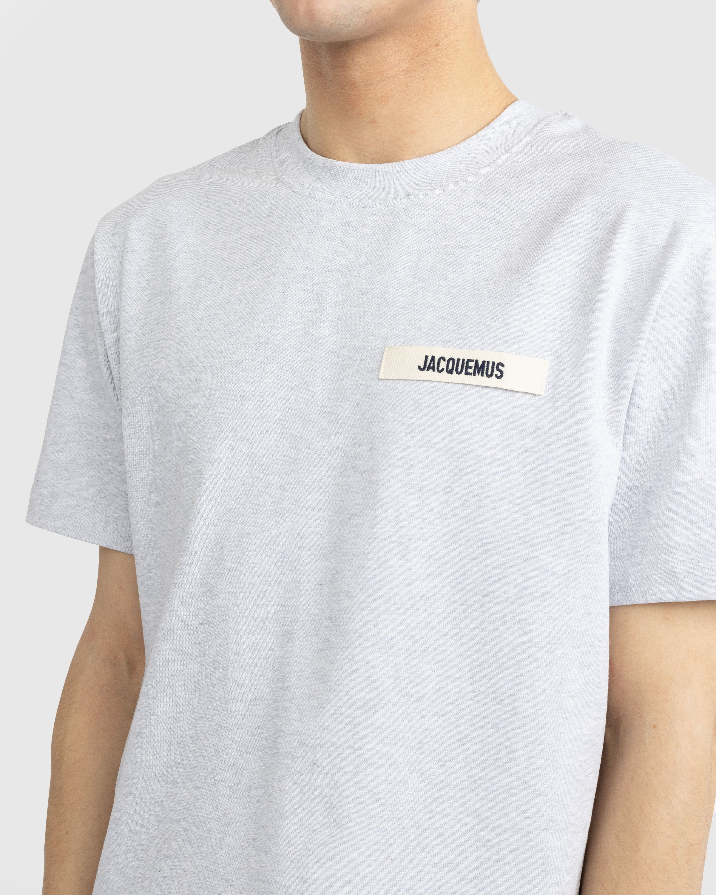 JACQUEMUS - Le T-Shirt Gros Grain Gray - Clothing - Grey - Image 5