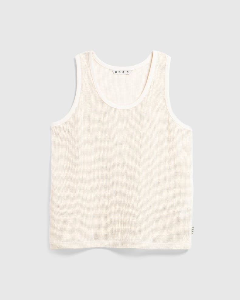 Cotton mesh knit Top