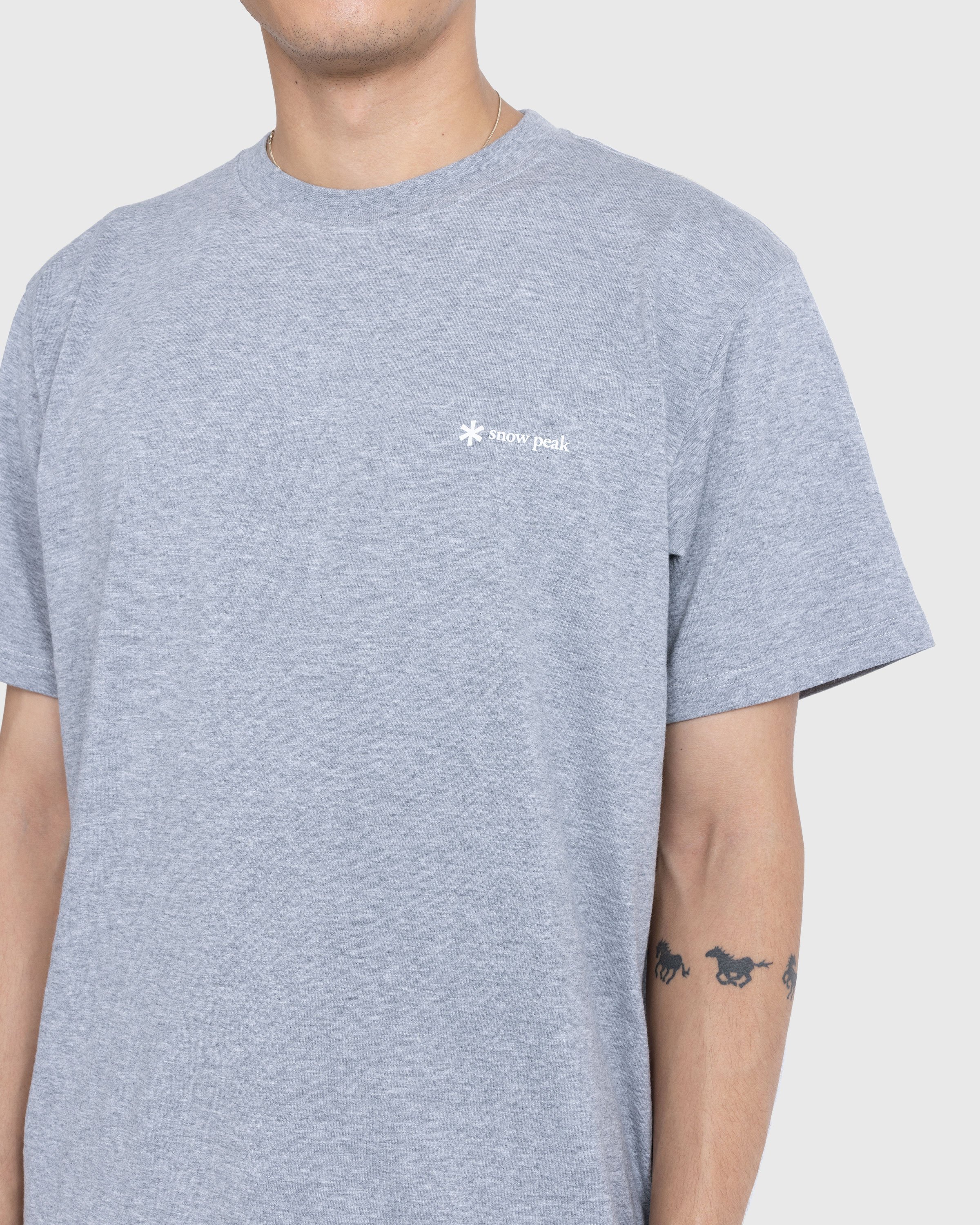 Snow Peak - SP Logo T Shirt Grey - Clothing - Grey - Image 5