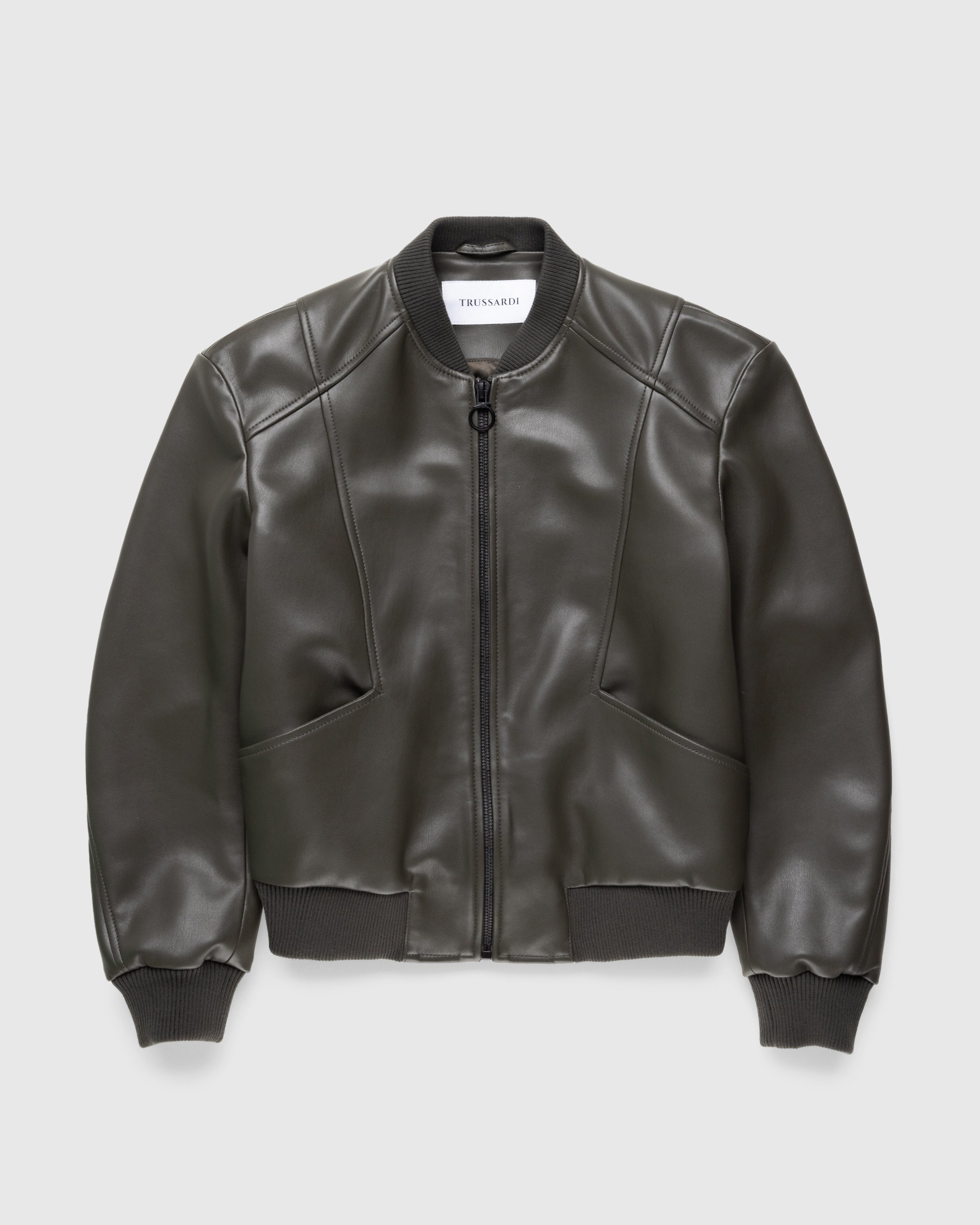 Trussardi - Jacket Faux Leather Bonded - Clothing - Green - Image 1