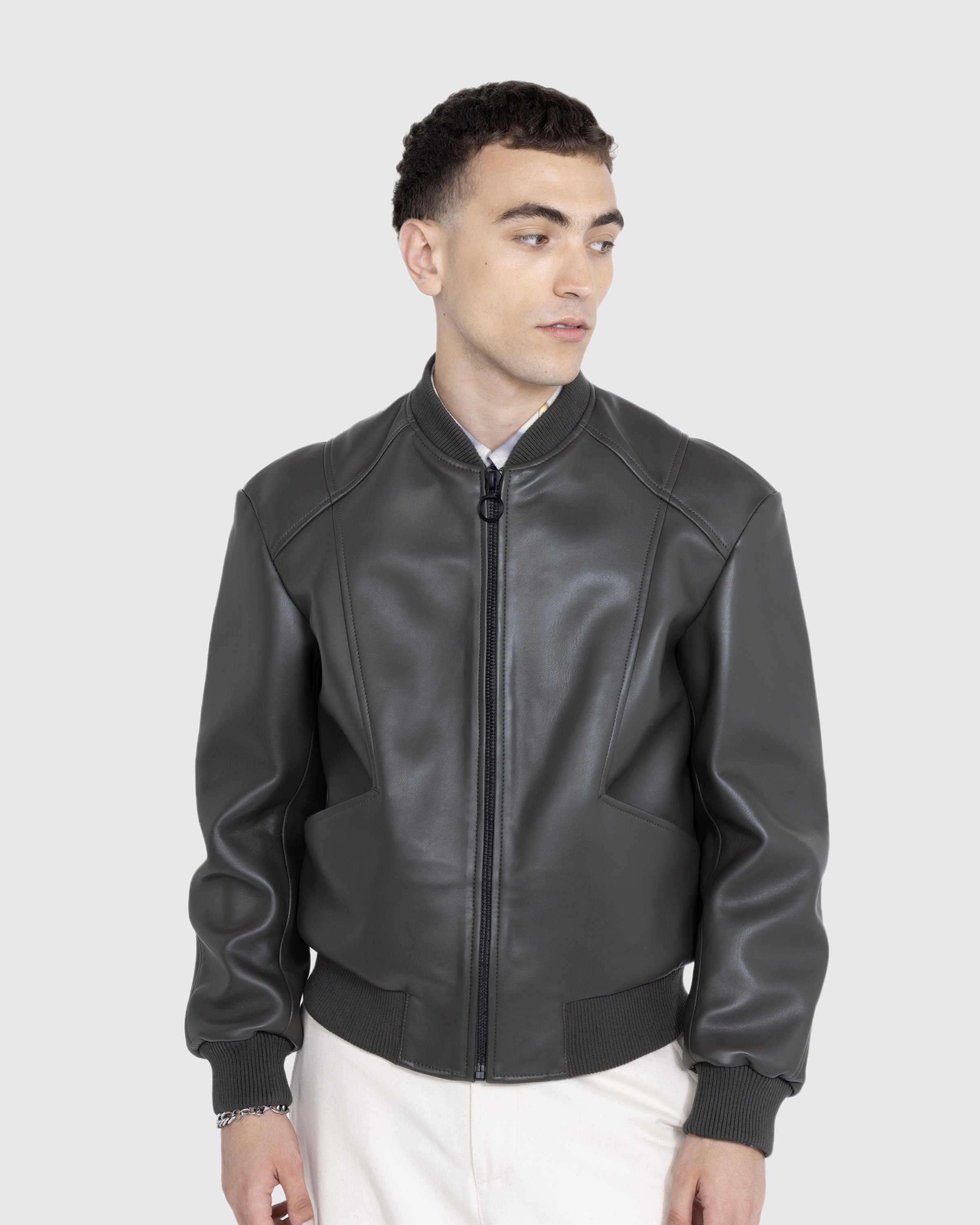 Trussardi - Jacket Faux Leather Bonded - Clothing - Green - Image 2