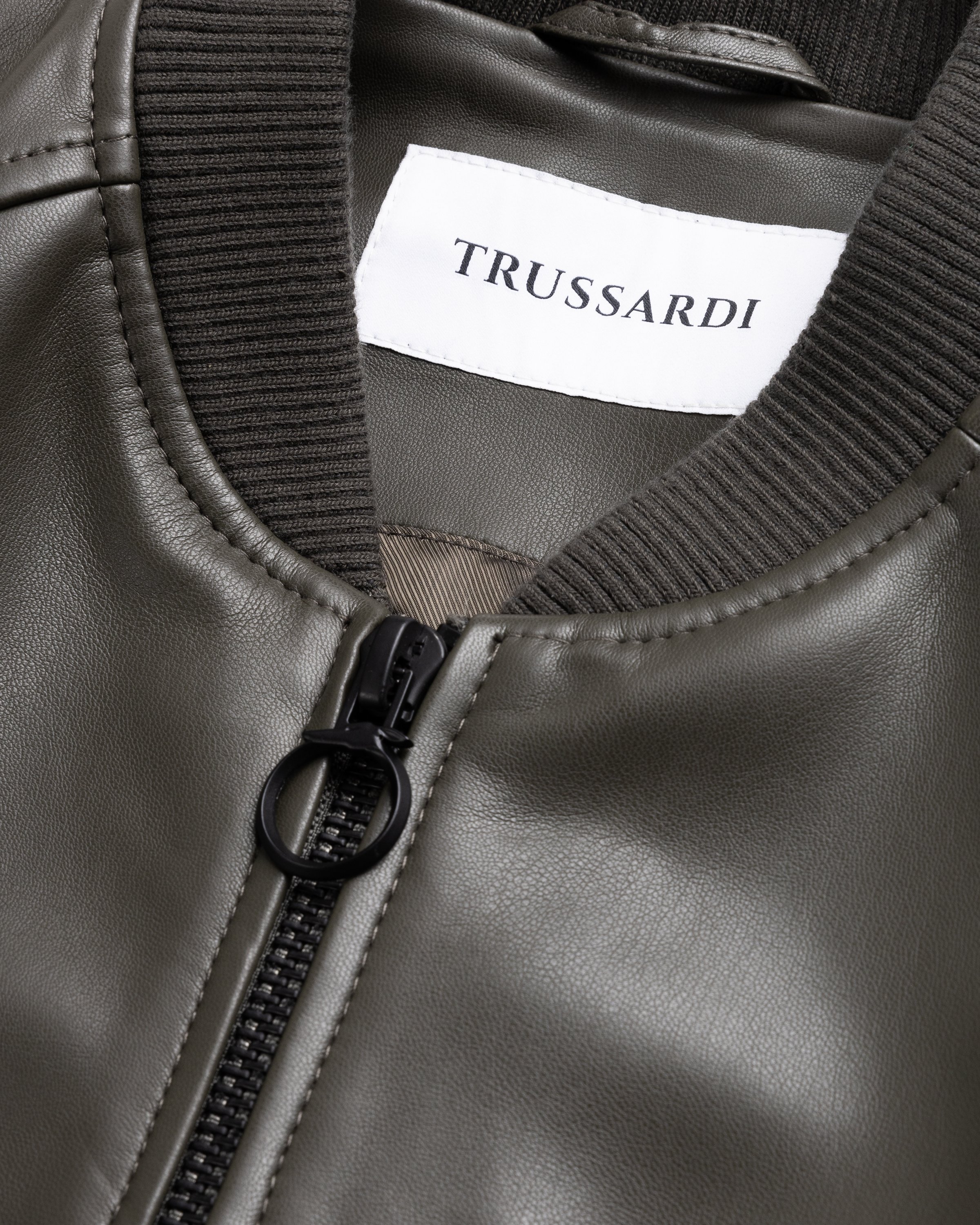 Trussardi - Jacket Faux Leather Bonded - Clothing - Green - Image 5