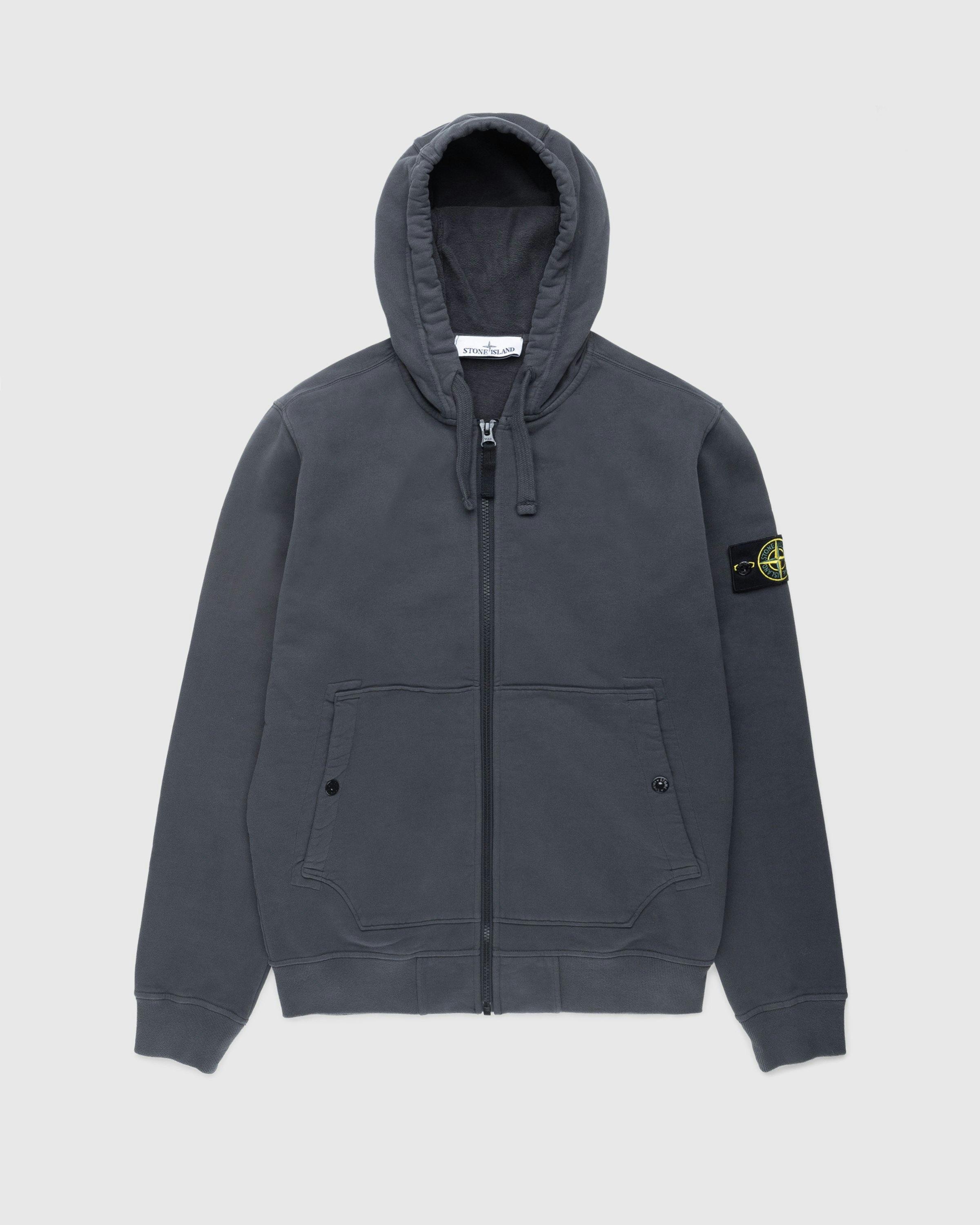 Stone Island - Logo Patch Hooded Jacket Lead Grey - Clothing - Grey - Image 1