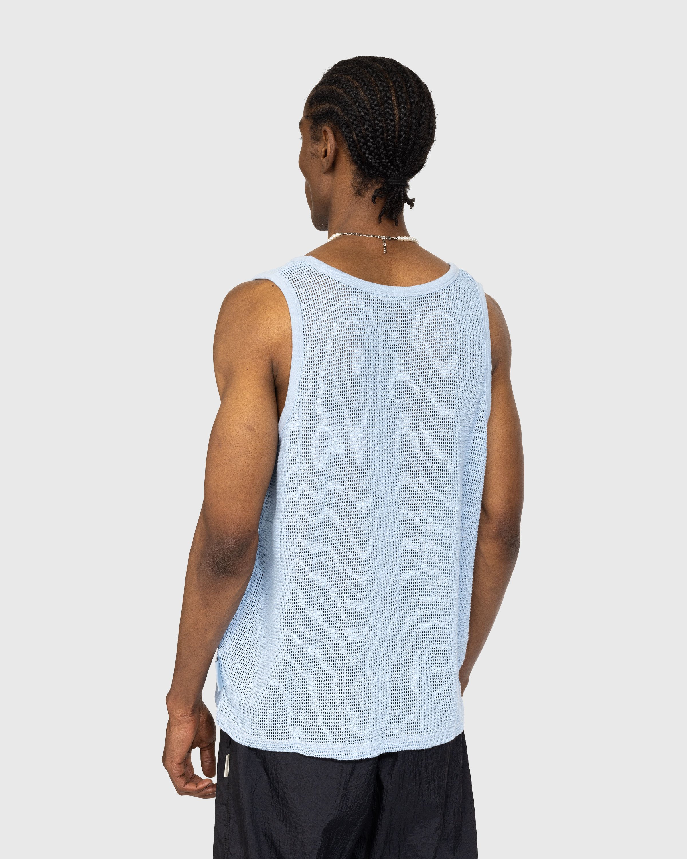 Highsnobiety - Cotton Mesh Knit Tank Top Blue - Clothing - Blue - Image 4