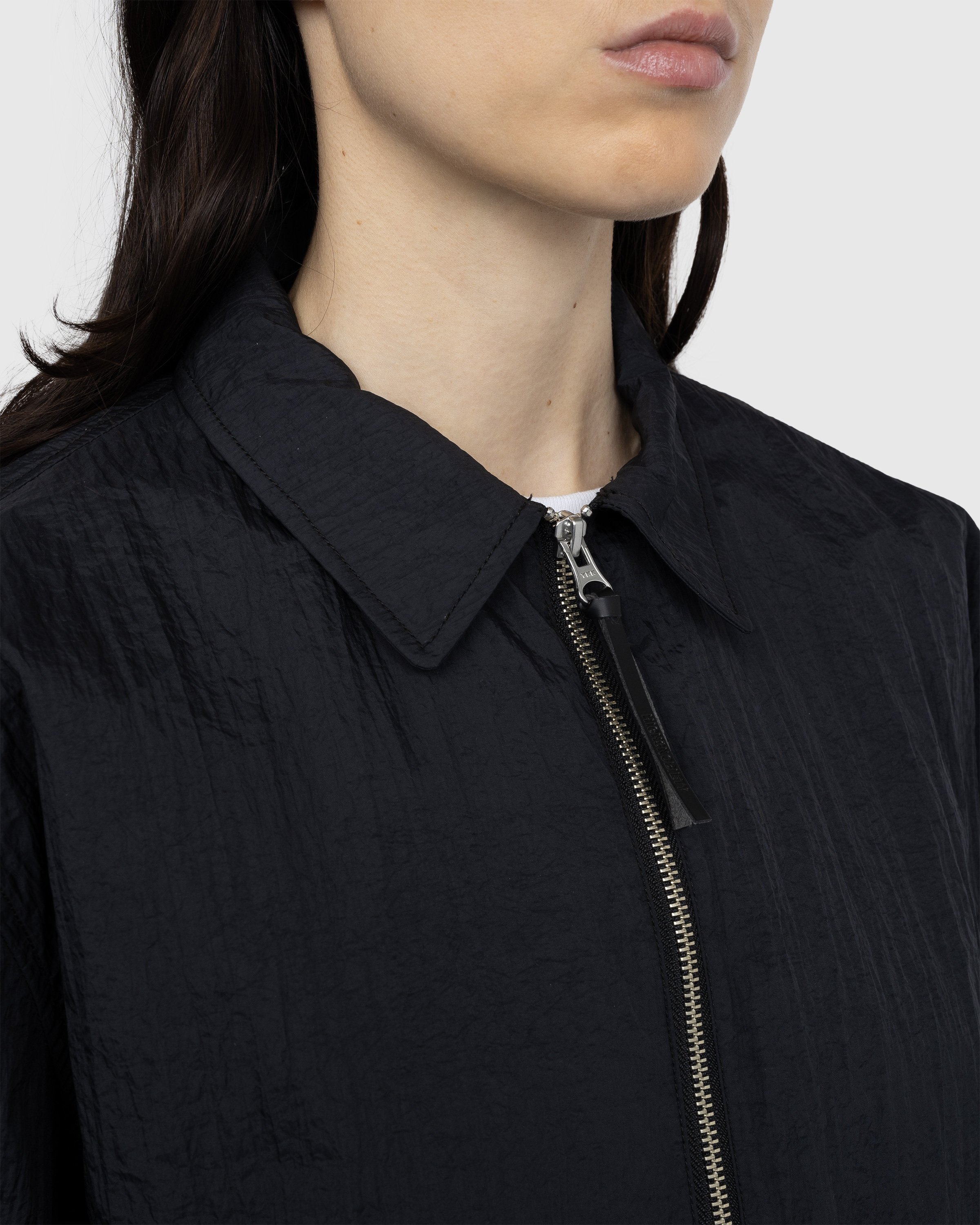Highsnobiety - Texture Nylon Zipper Shirt Jacket Black - Clothing - Black - Image 5