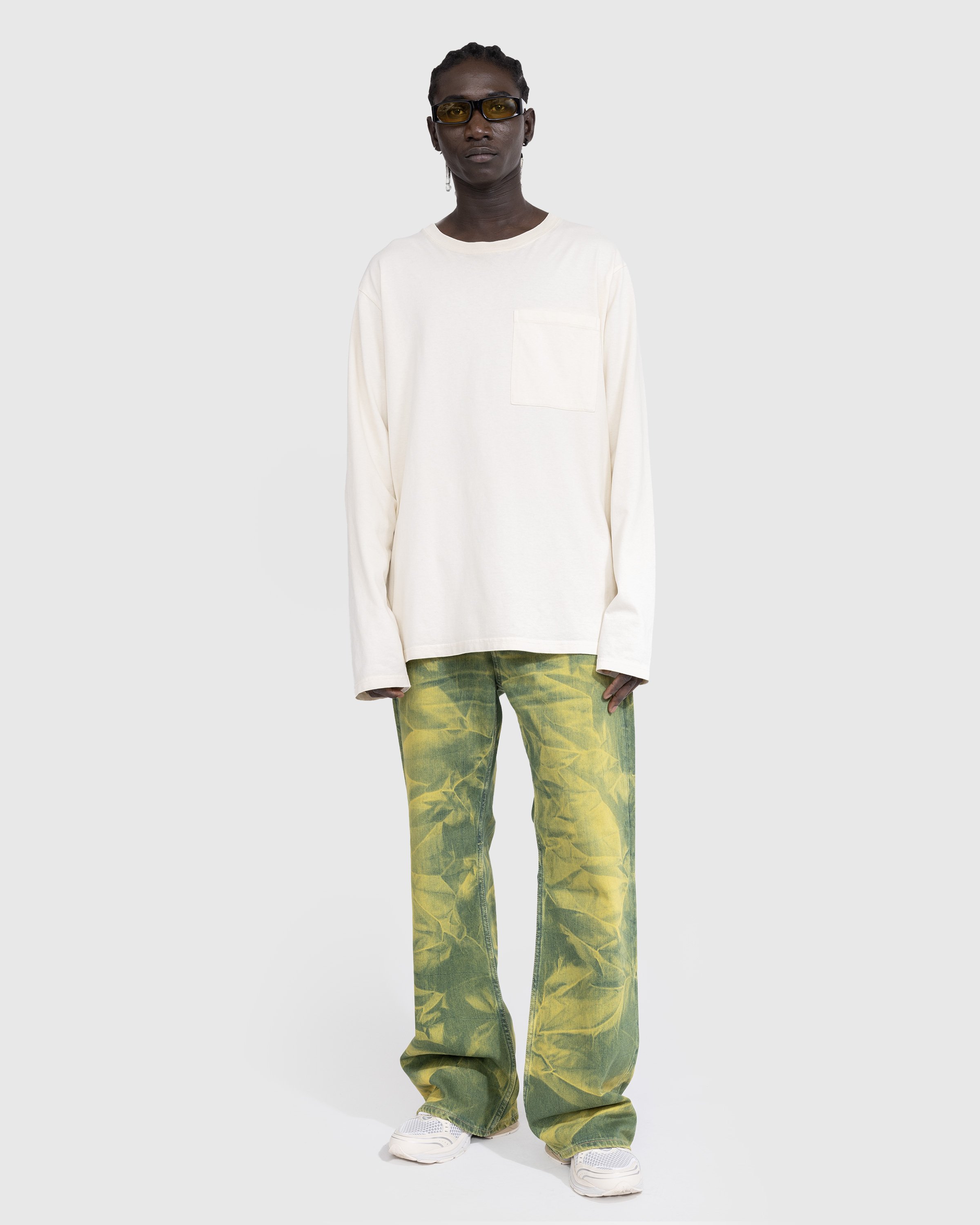 Acne Studios - Loose Fit Jeans 2021 Yellow/Blue - Clothing - Multi - Image 2