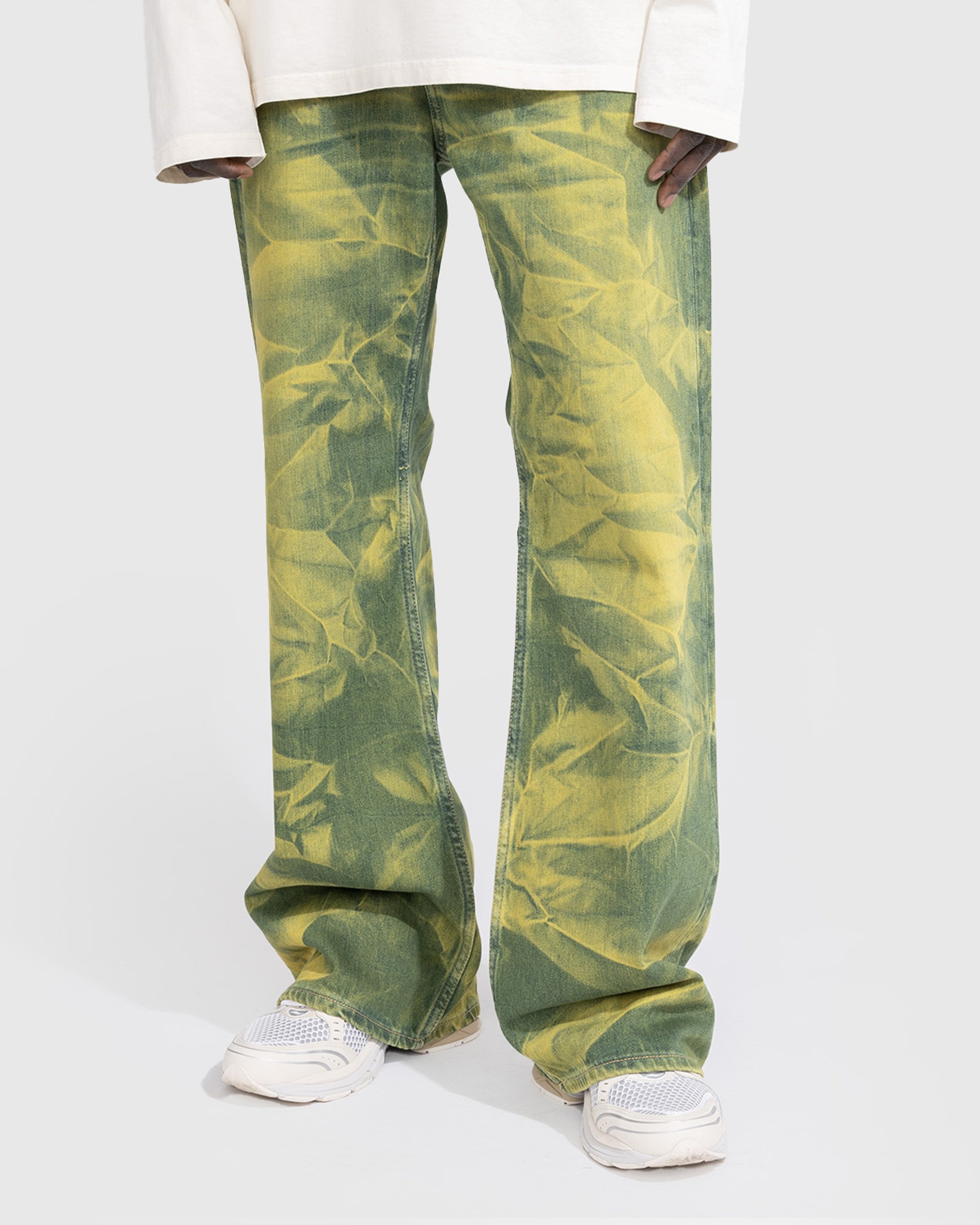 Acne Studios - Loose Fit Jeans 2021 Yellow/Blue - Clothing - Multi - Image 4