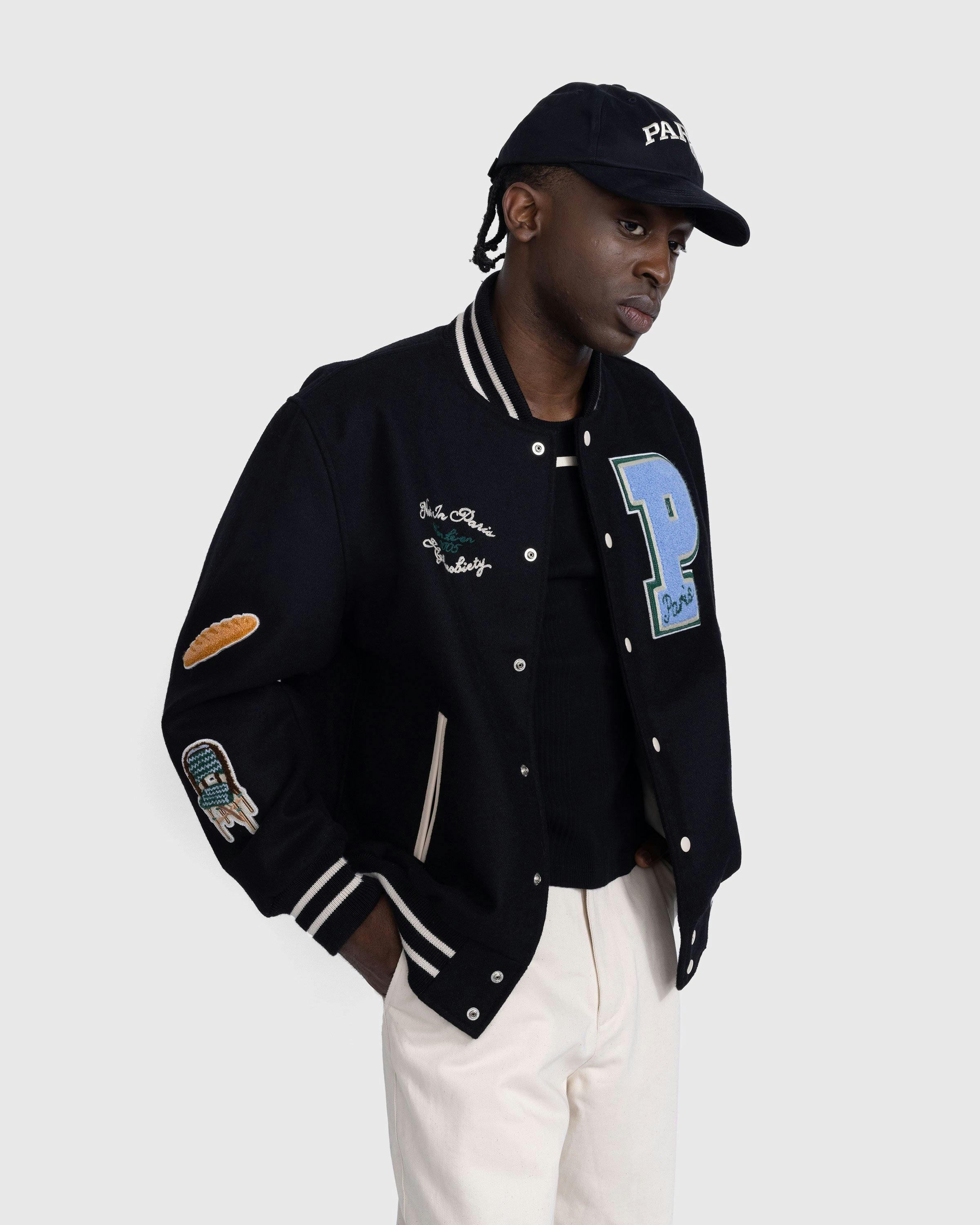 Highsnobiety - Not in Paris 5 Varsity Jacket - Clothing - Black - Image 3