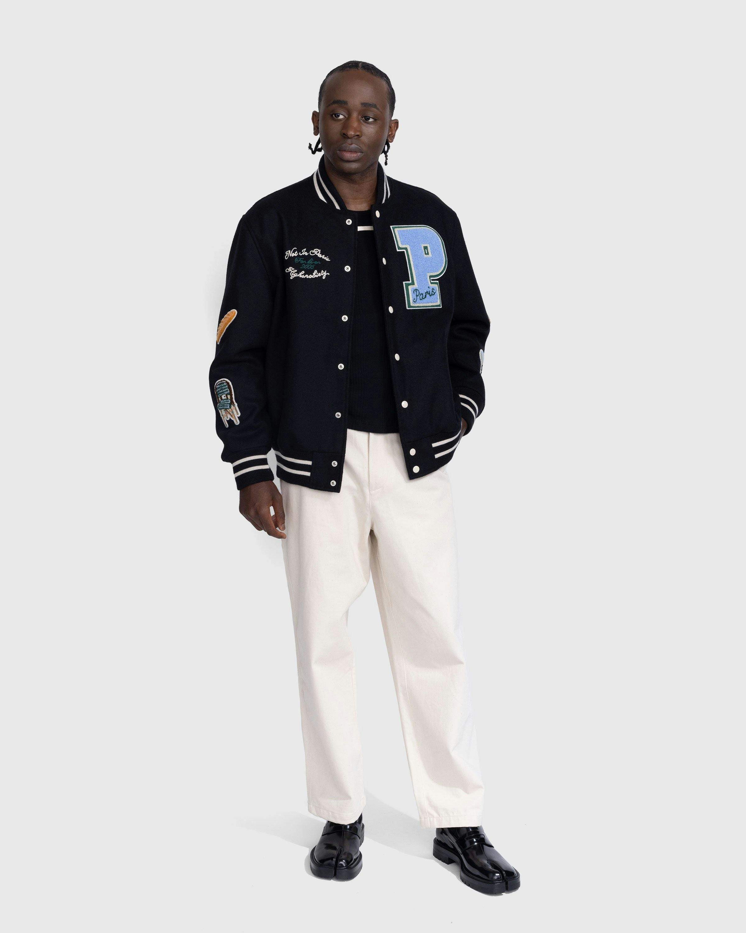 Highsnobiety - Not in Paris 5 Varsity Jacket - Clothing - Black - Image 5