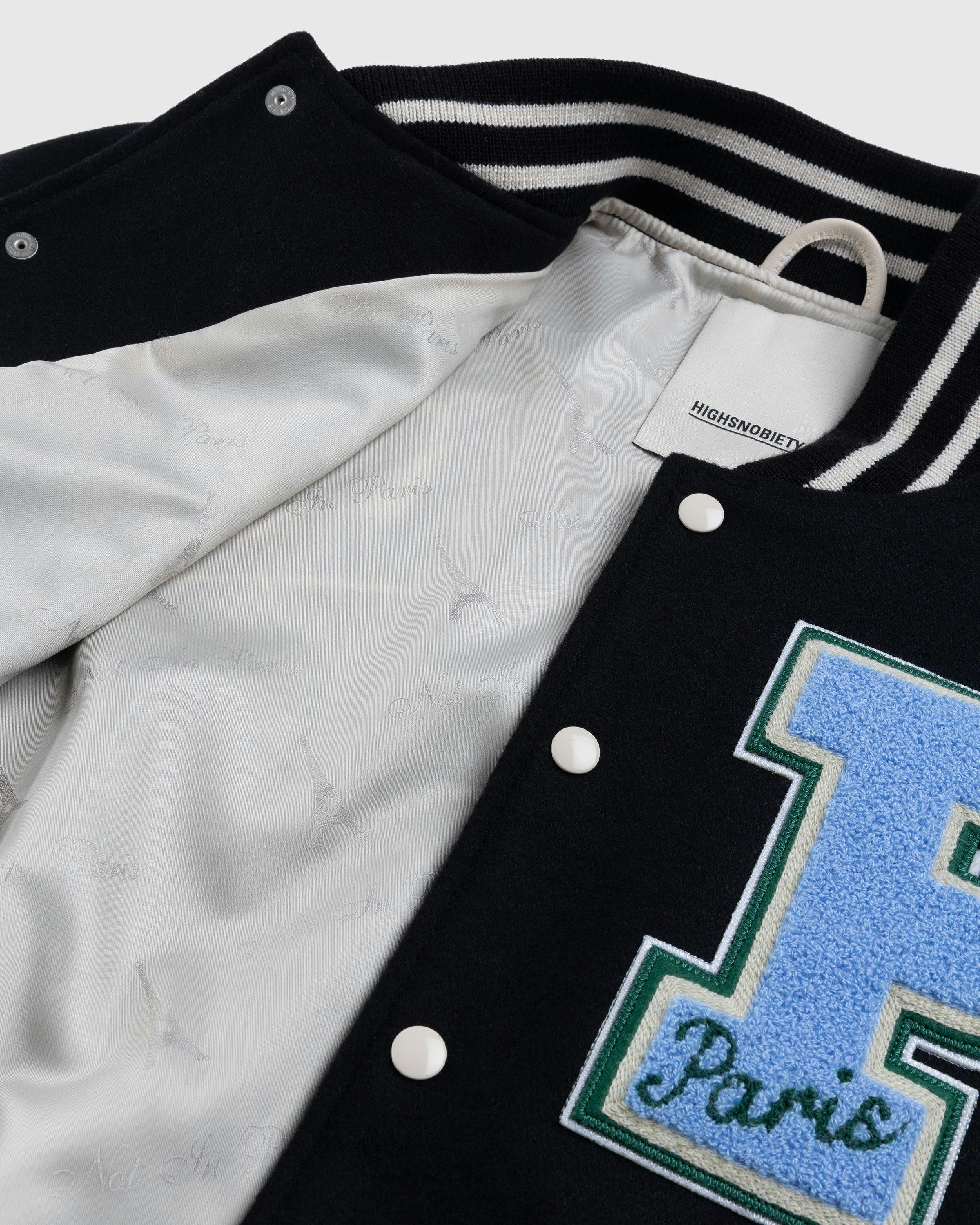 Highsnobiety - Not in Paris 5 Varsity Jacket - Clothing - Black - Image 7