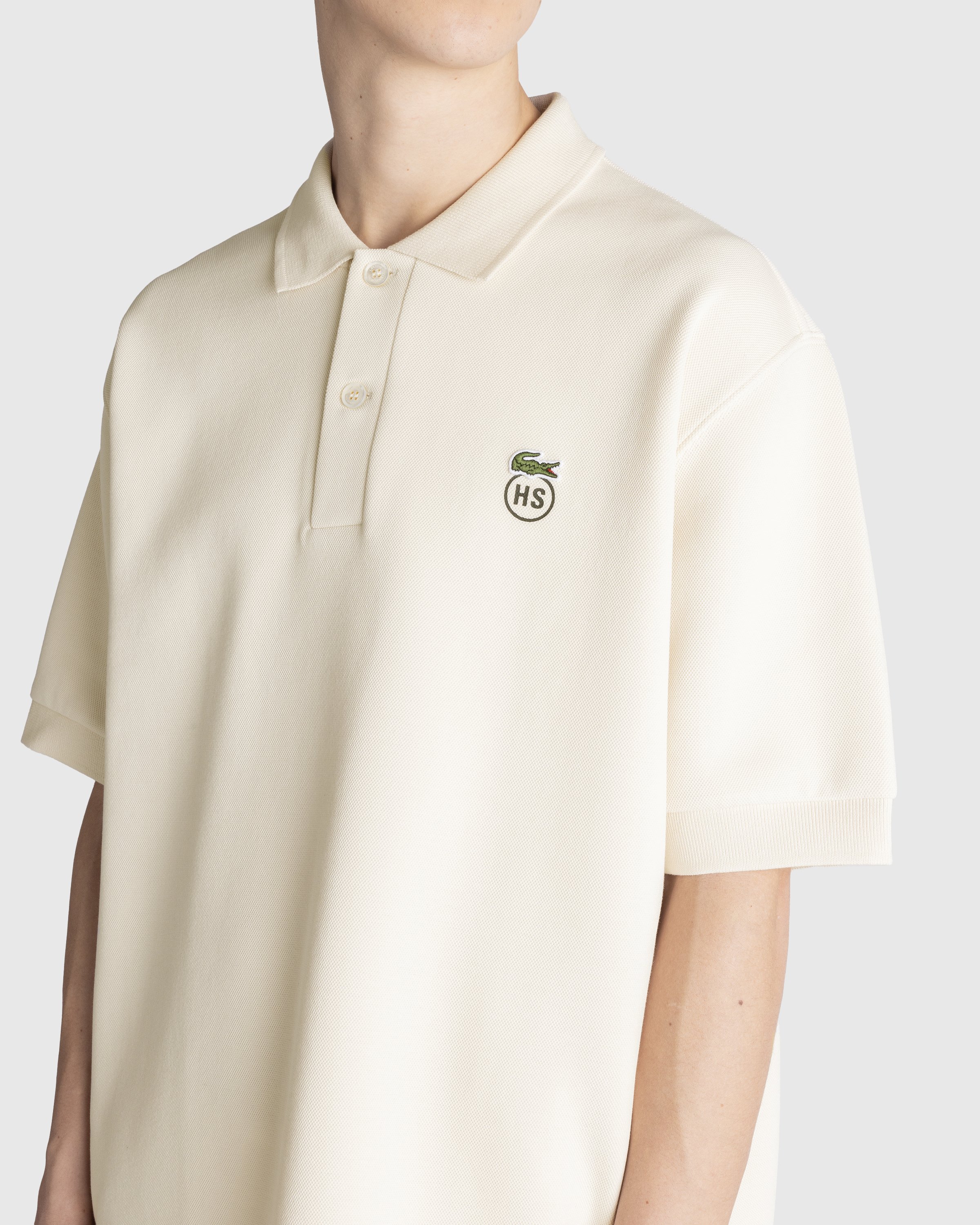 Lacoste x Highsnobiety - Eggshell Polo Shirt - Clothing - Eggshell - Image 3