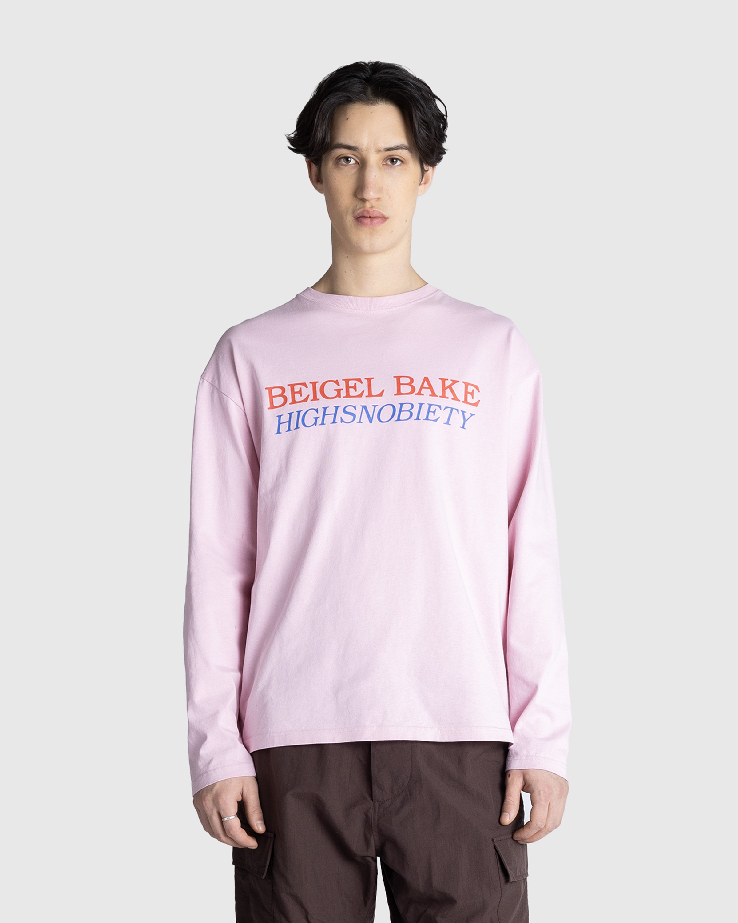 Beigel Bake x Highsnobiety - Pink Long Sleeves Tee - Clothing -  - Image 3