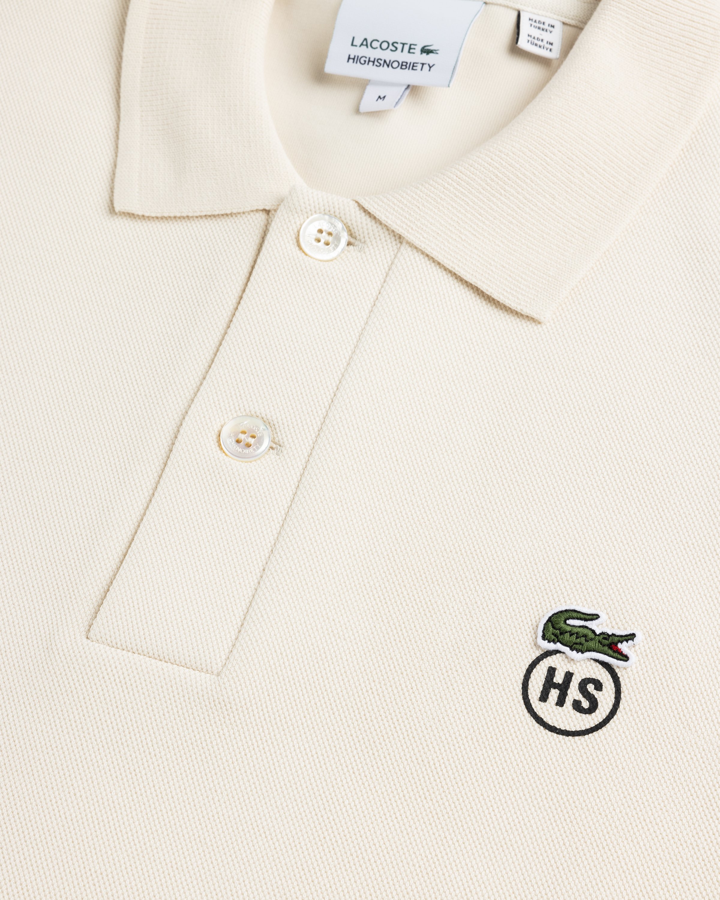 Lacoste x Highsnobiety - Eggshell Polo Shirt - Clothing - Eggshell - Image 4