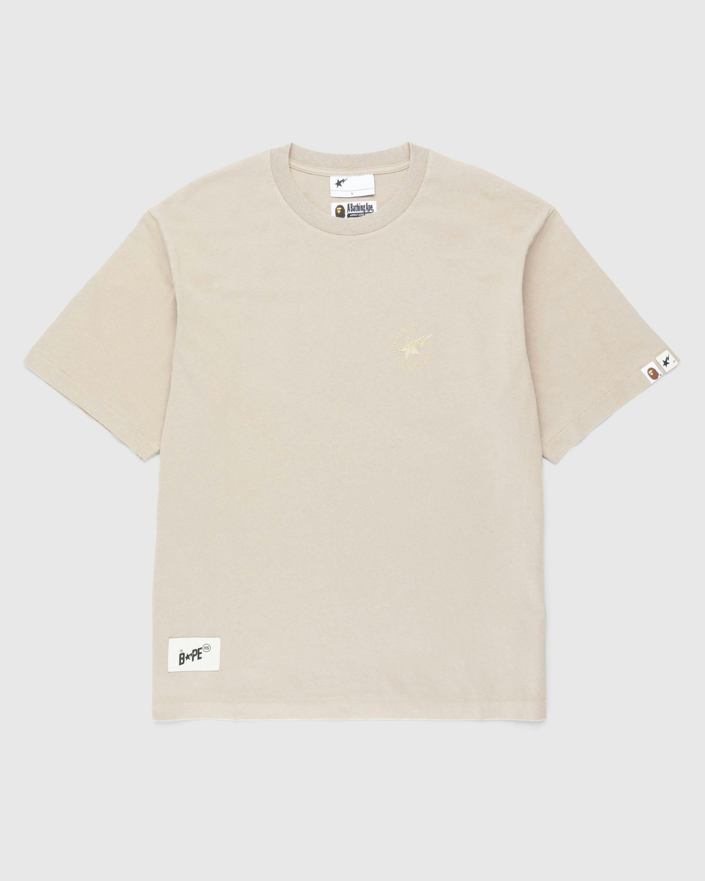 BAPE x Highsnobiety - Heavy Washed T-Shirt Beige - Clothing - Beige - Image 1