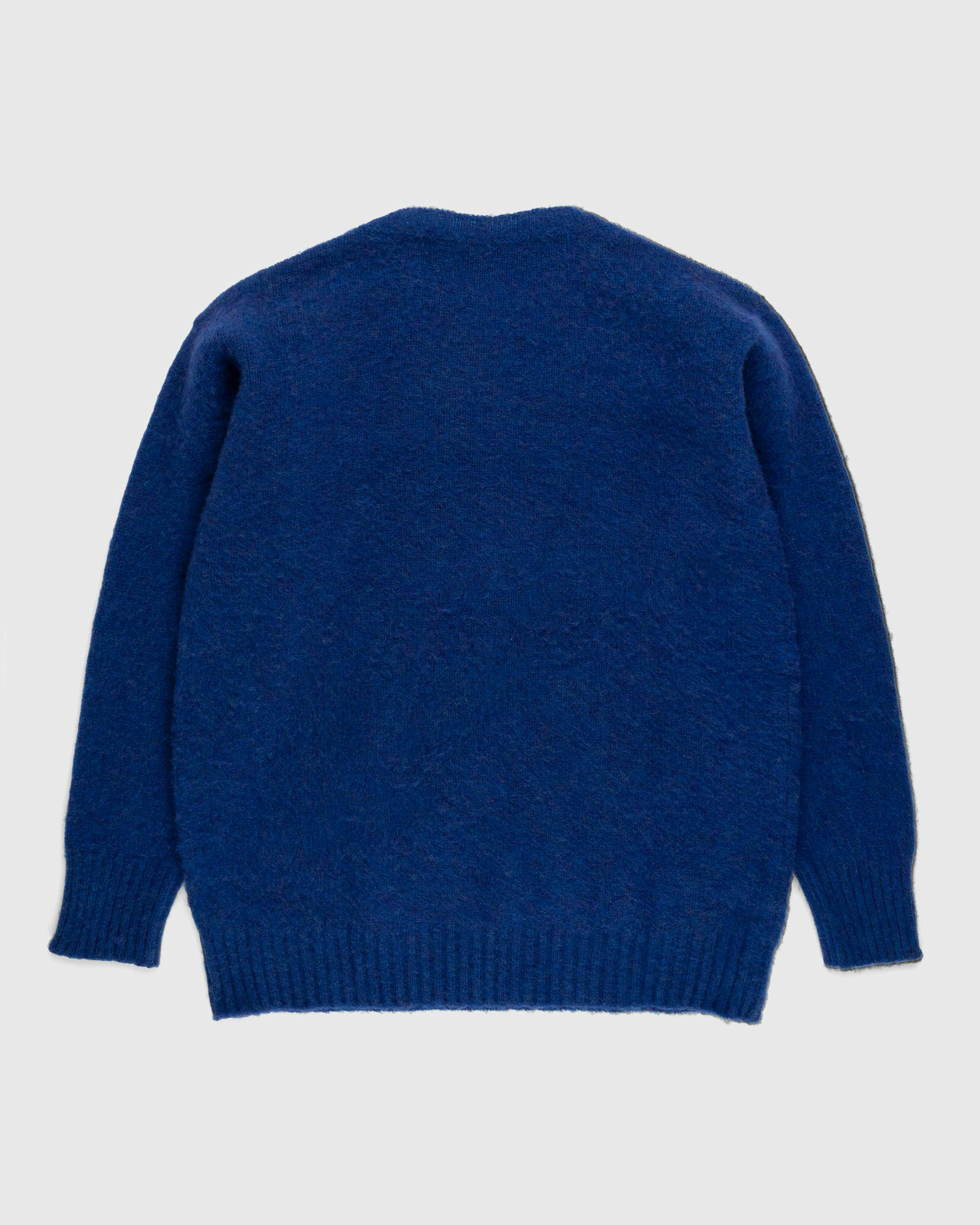 J. Press x Highsnobiety - Shaggy Dog Solid Sweater Blue - Clothing - Blue - Image 2