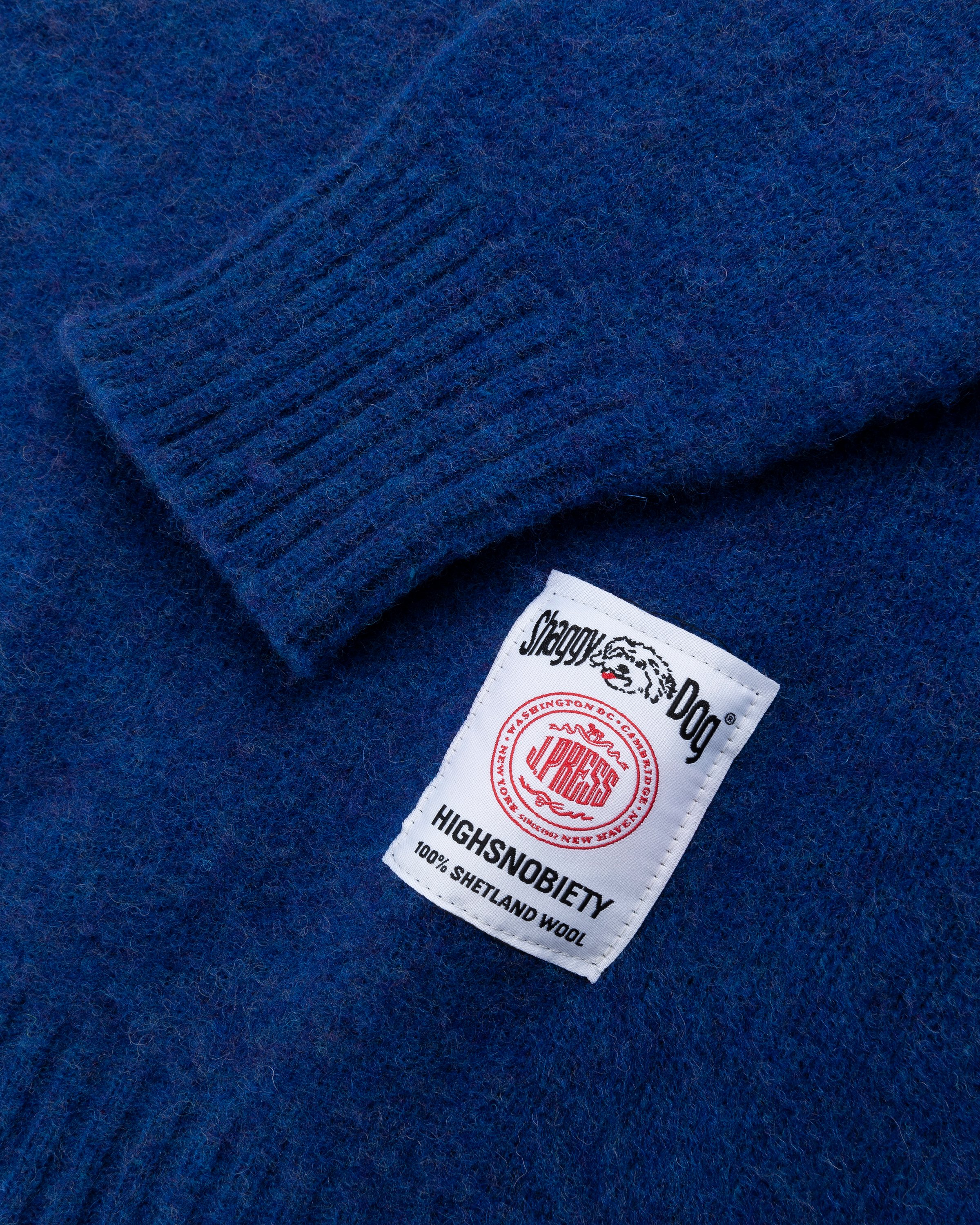 J. Press x Highsnobiety - Shaggy Dog Solid Sweater Blue - Clothing - Blue - Image 5