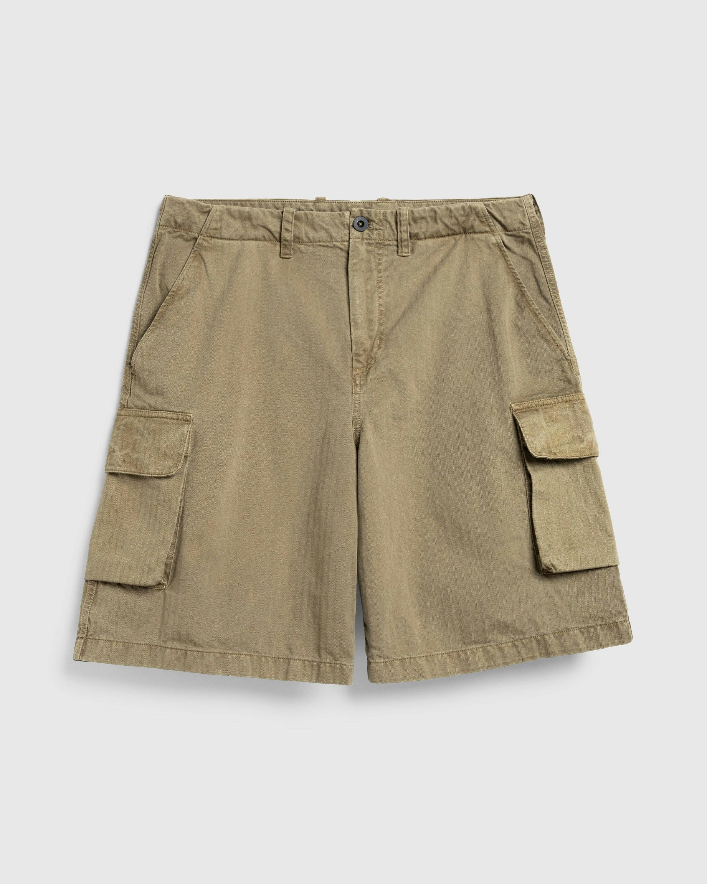 Our Legacy - Mount Shorts Uniform Olive Herringbone - Clothing - Green - Image 1