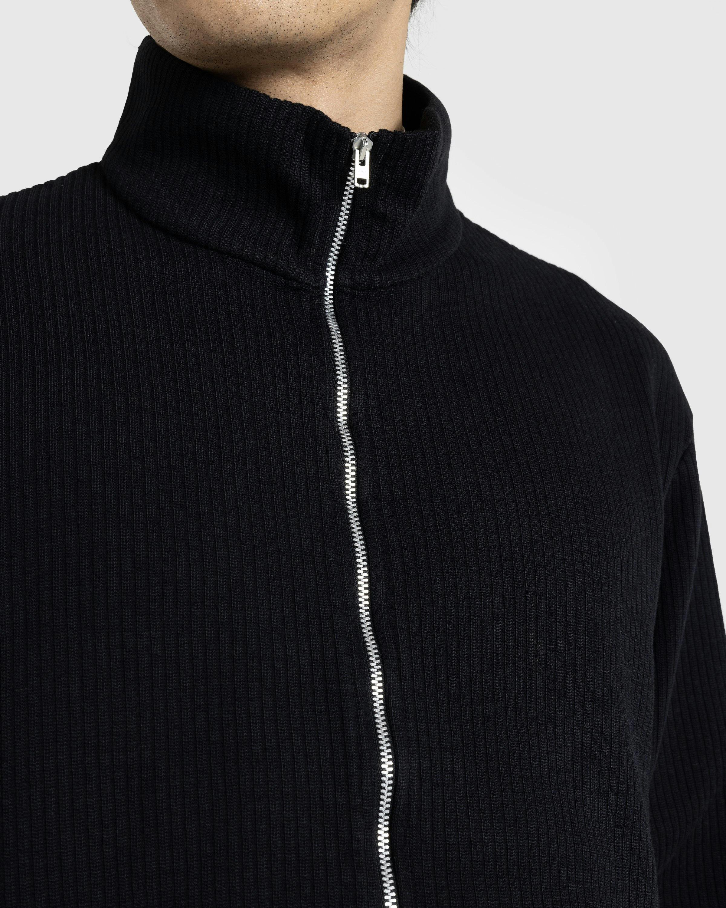 Our Legacy - Shrunken Fullzip Polo Black Rib - Clothing - Black - Image 5